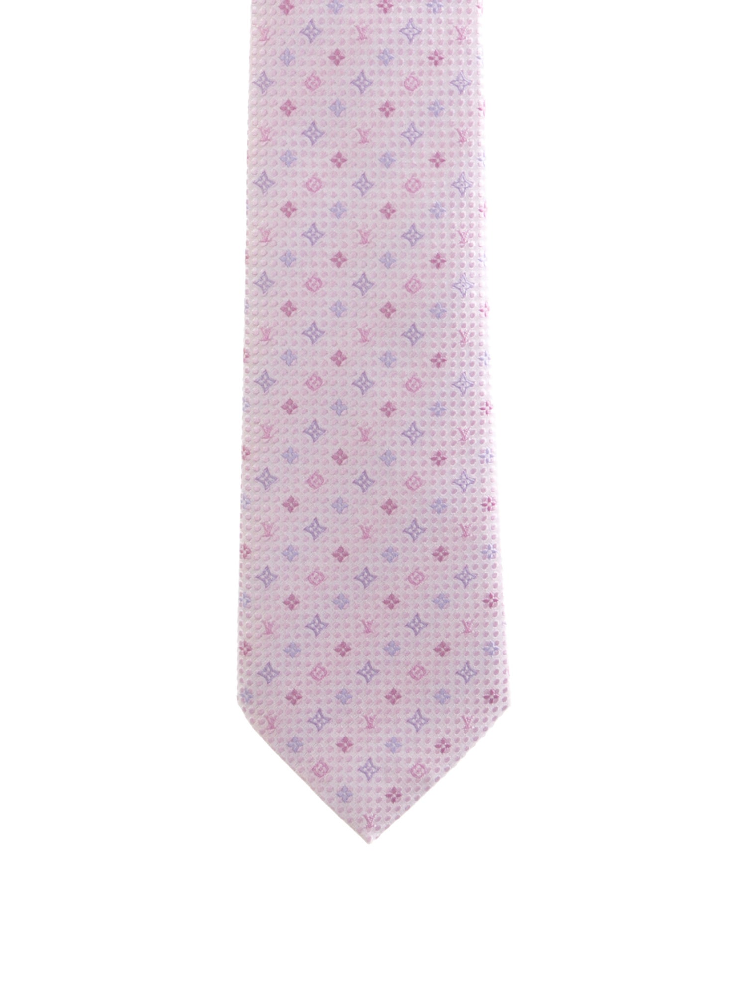 Louis Vuitton Pattern Print Silk Tie