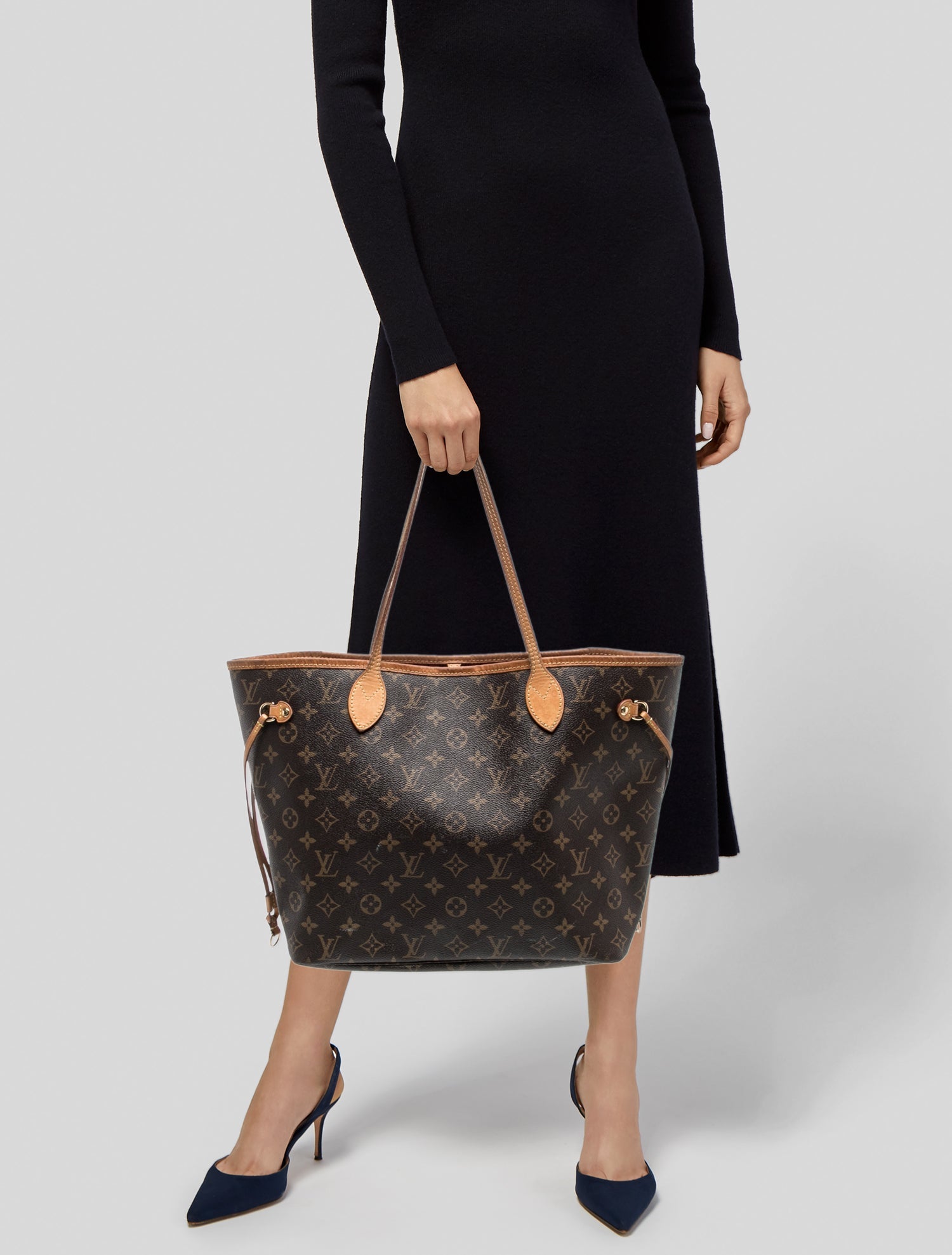 Louis Vuitton LV Monogram Neverfull w/Pouch MM