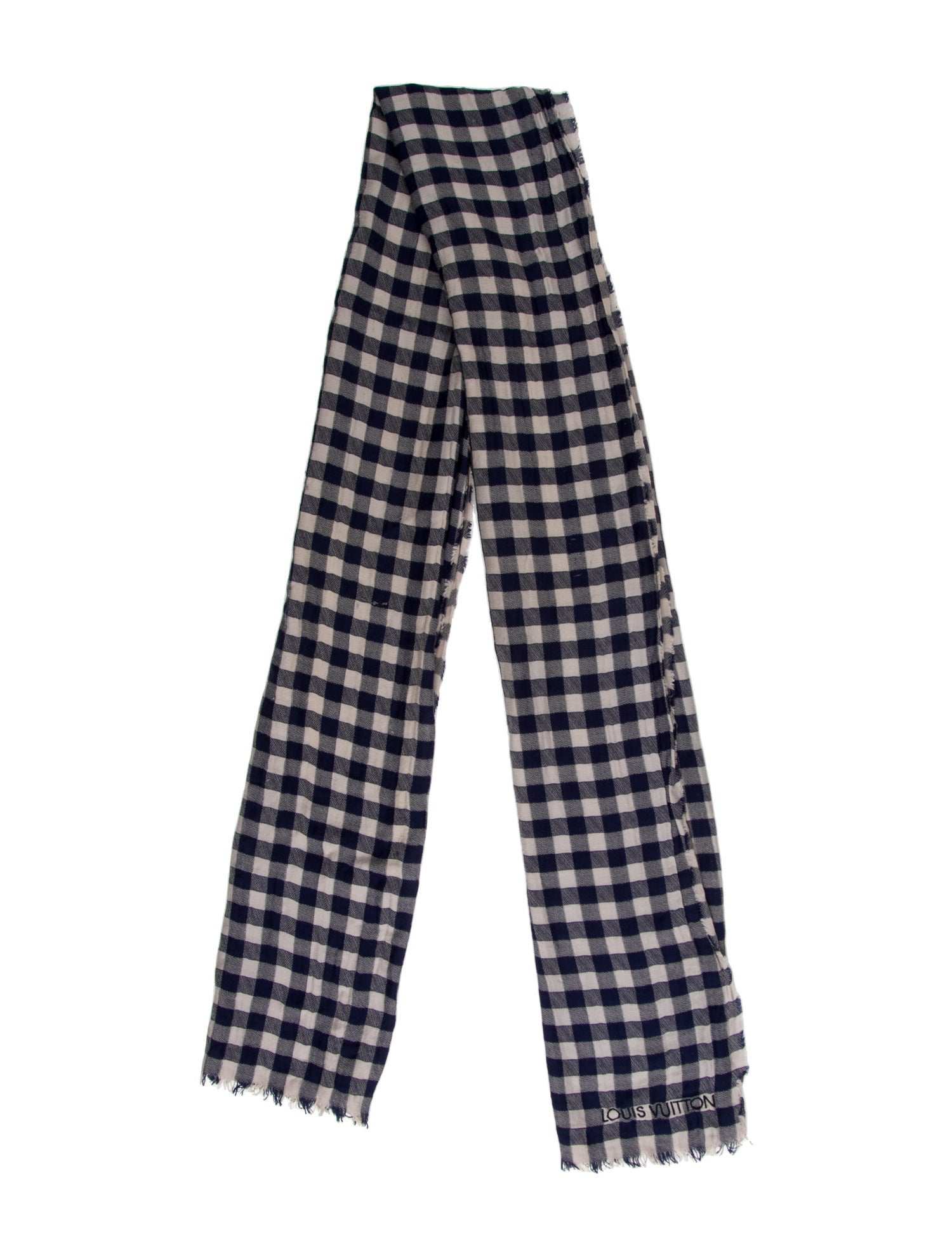 Louis Vuitton Gingham Silk Scarf