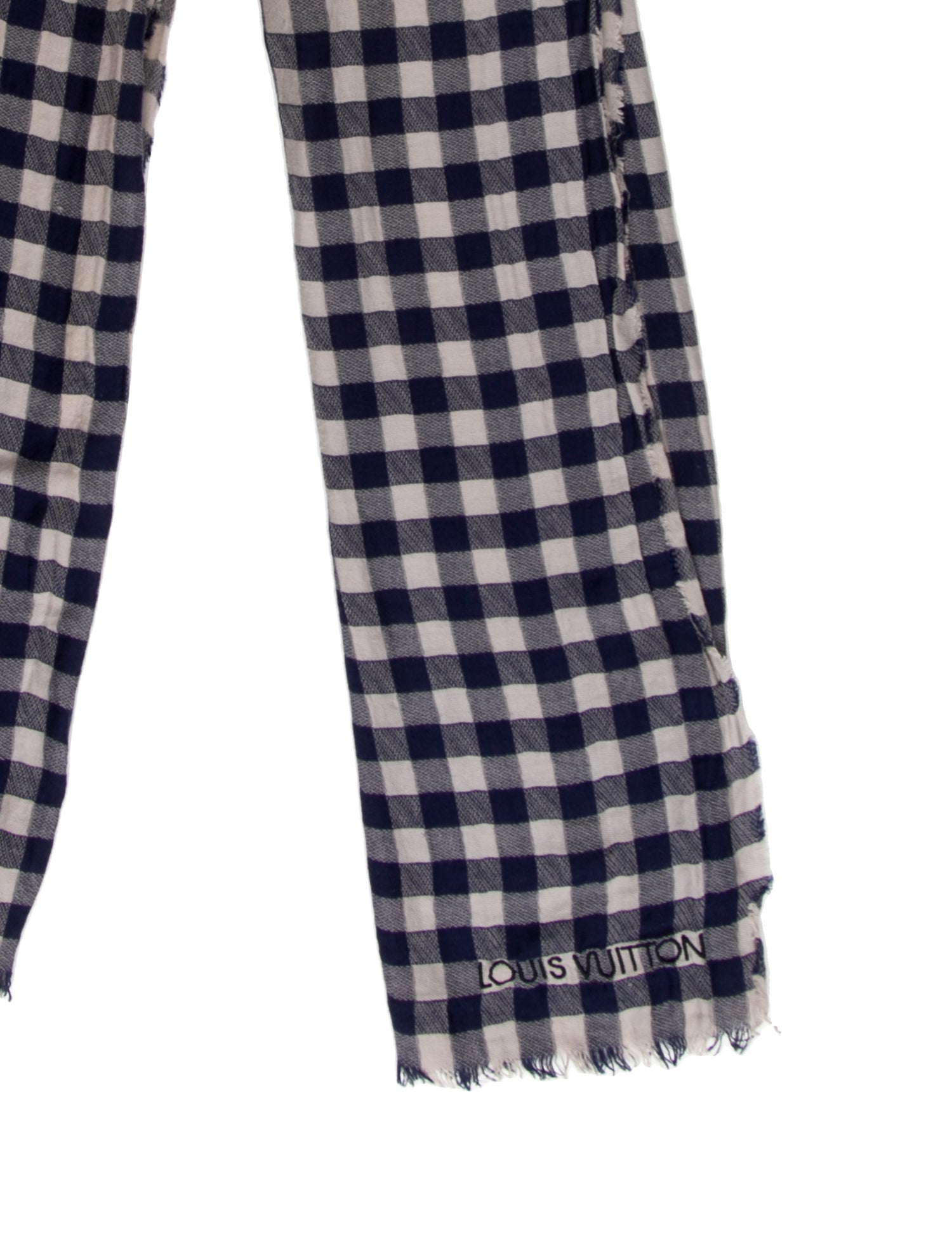 Louis Vuitton Gingham Silk Scarf