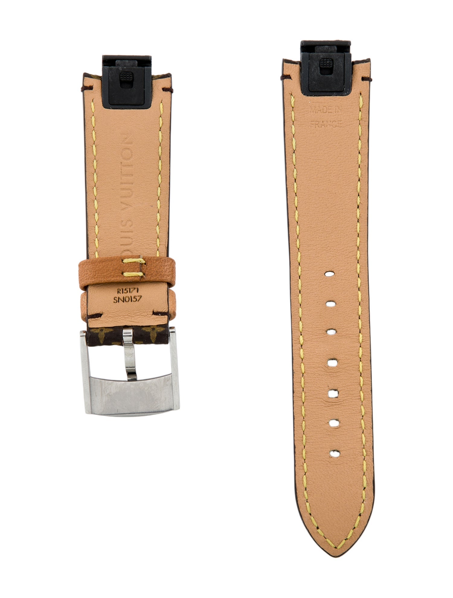 Louis Vuitton 18mm Tambour Nano Monogram Watch Strap