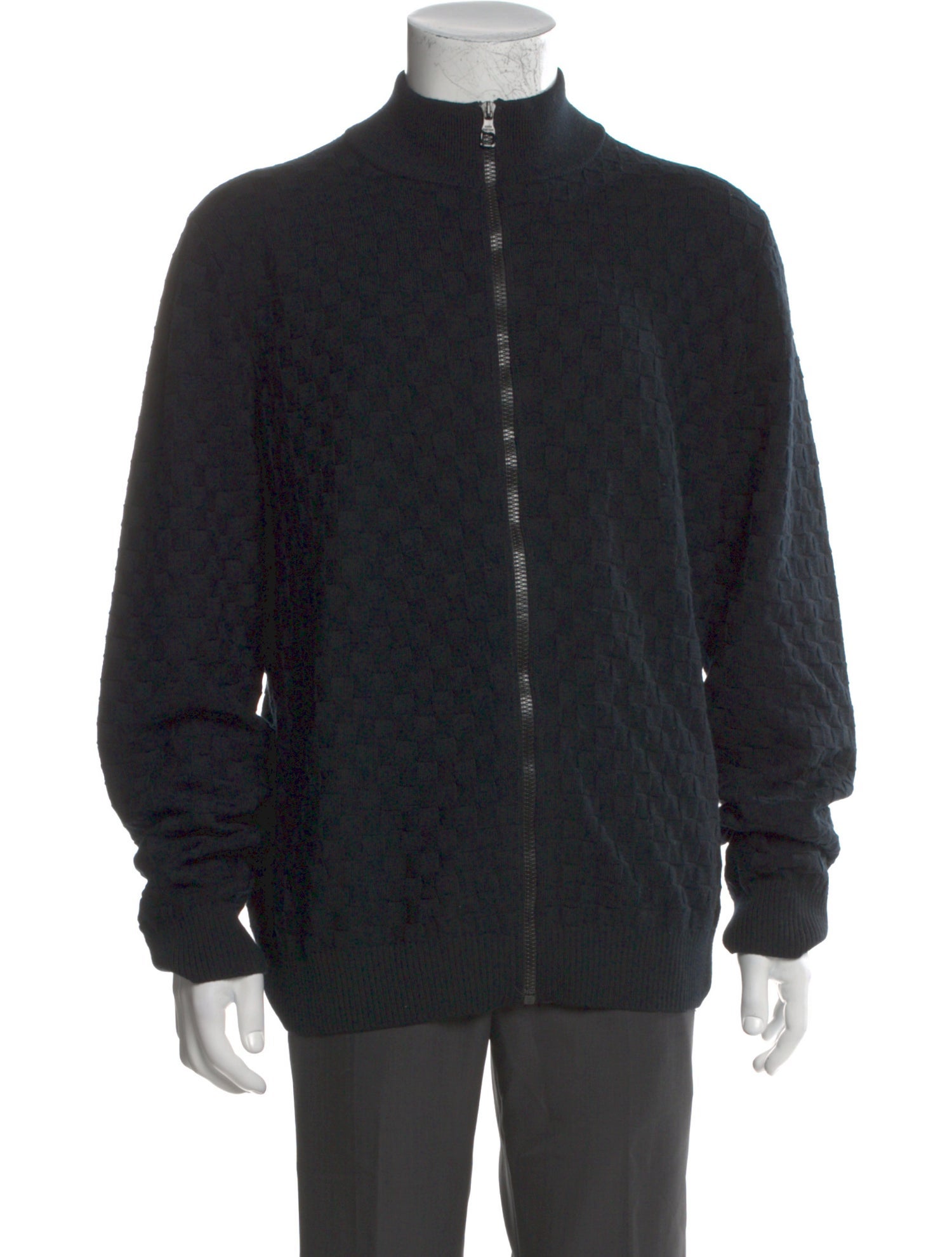 Louis Vuitton 2021 Damier Ebene Pattern Cardigan