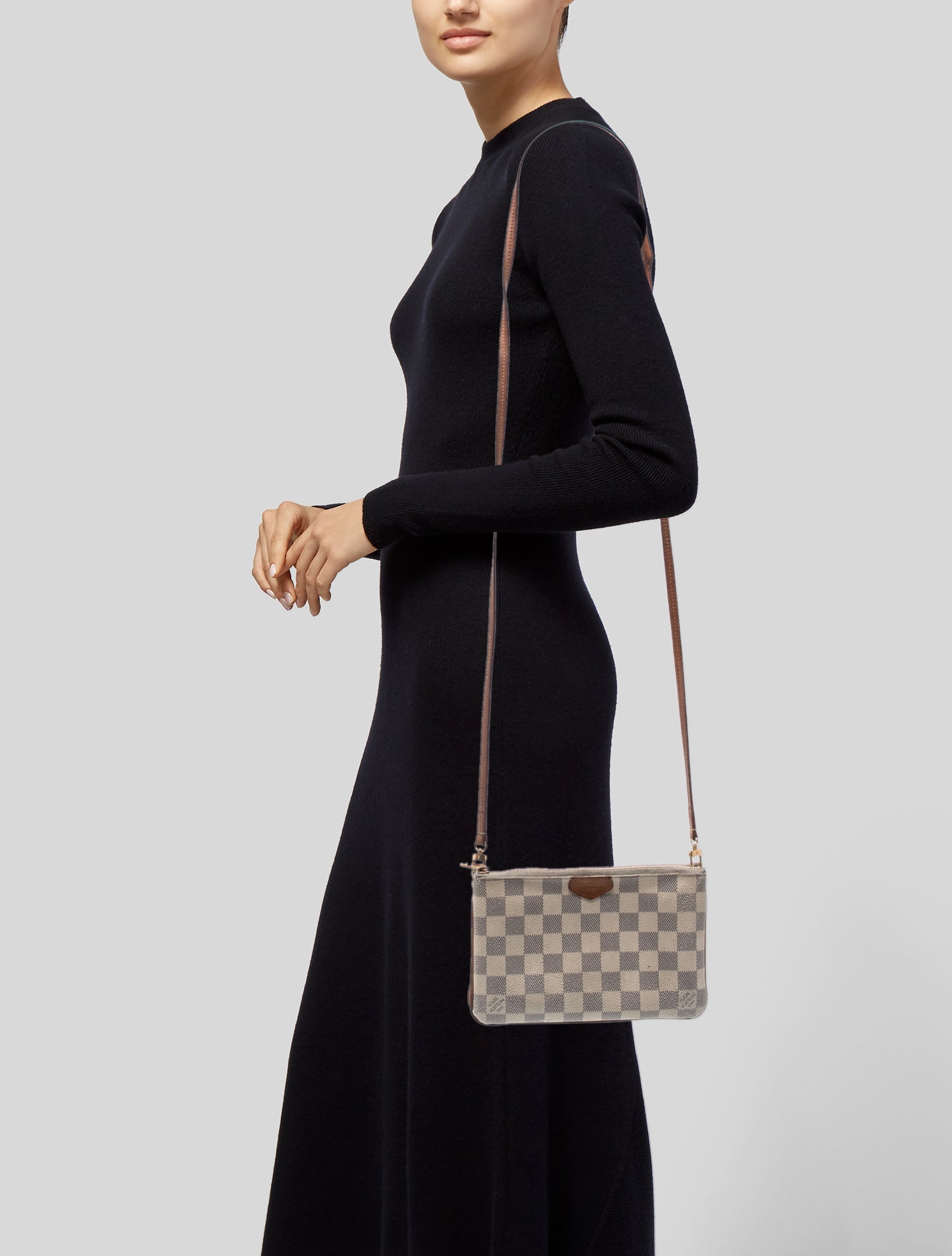 Louis Vuitton Damier Azur Double Zip Pochette