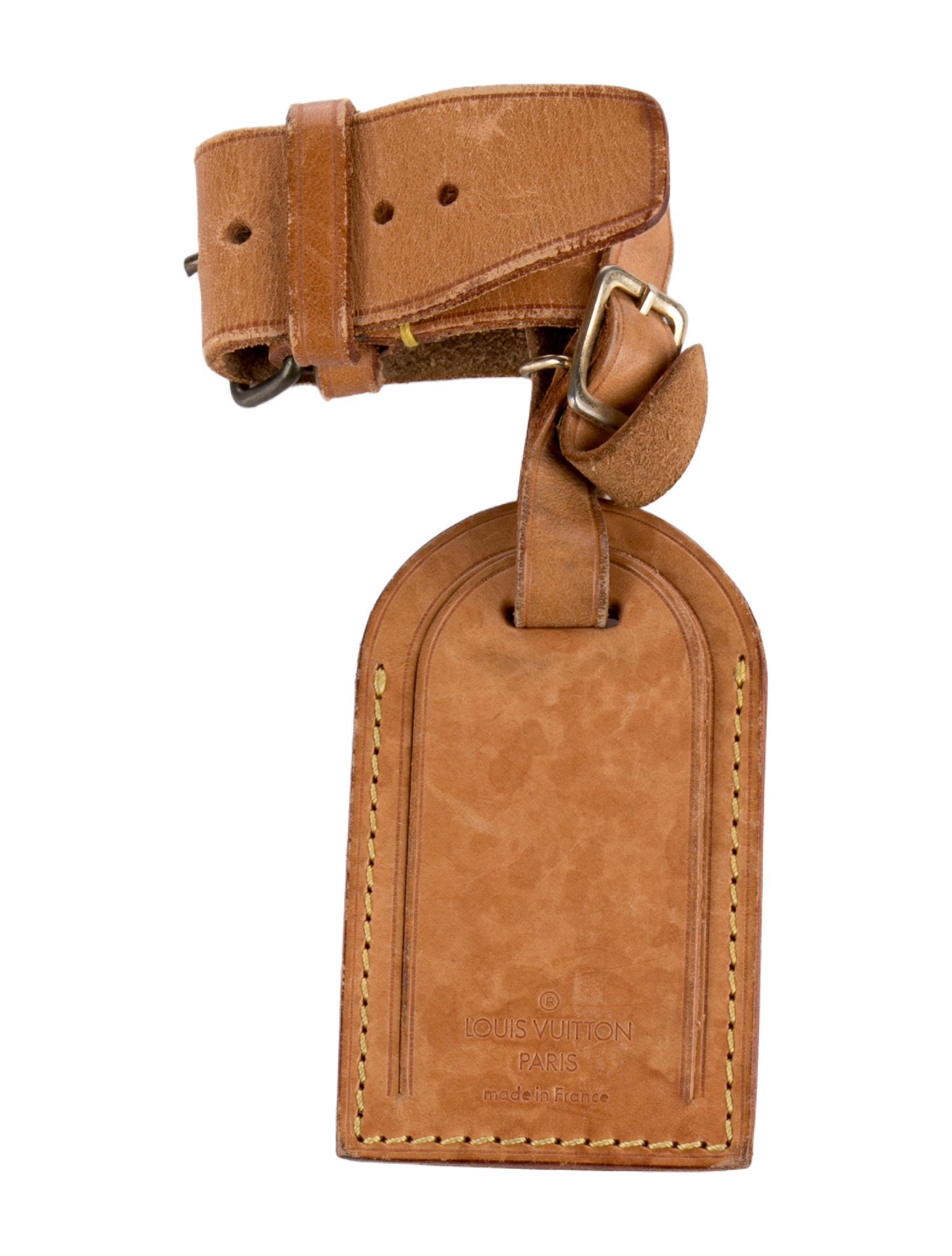 Louis Vuitton Vachetta Luggage Tag and Handle Strap Set
