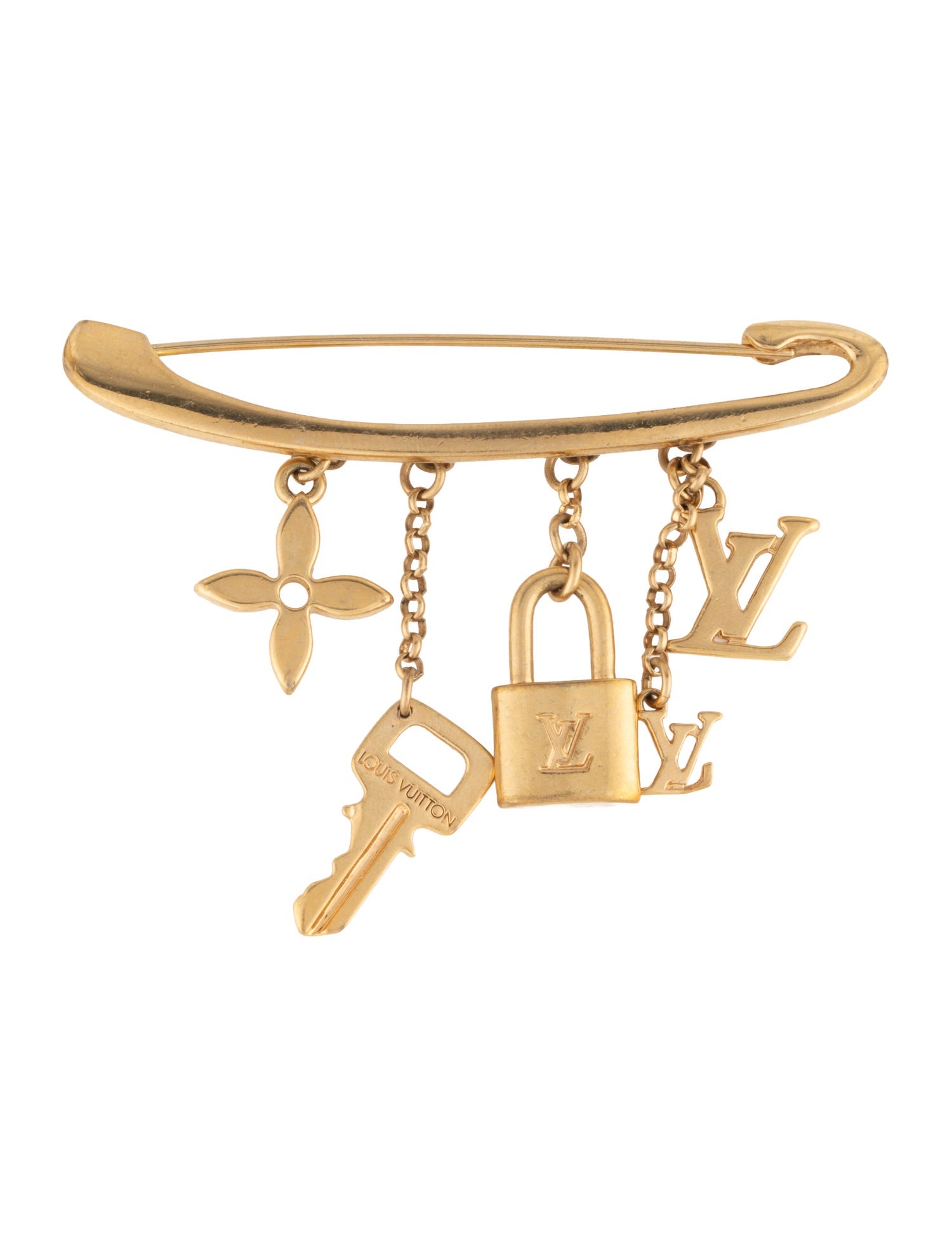 Louis Vuitton Safety Pin Charm Brooch