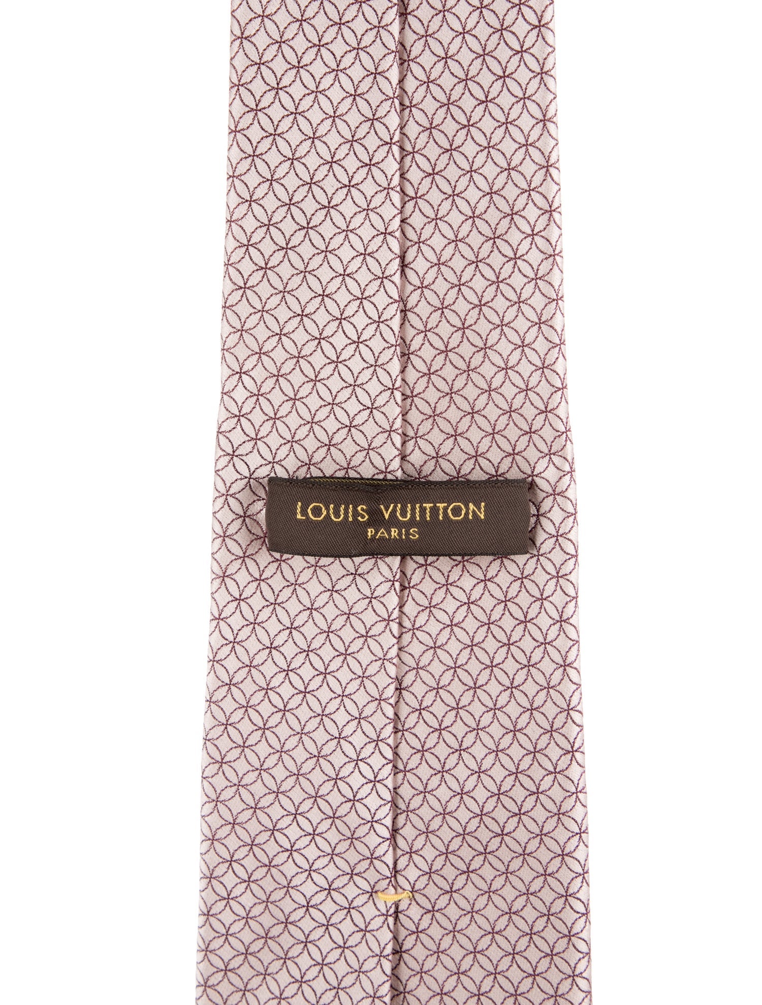 Louis Vuitton Pink Silk Jacquard Tie