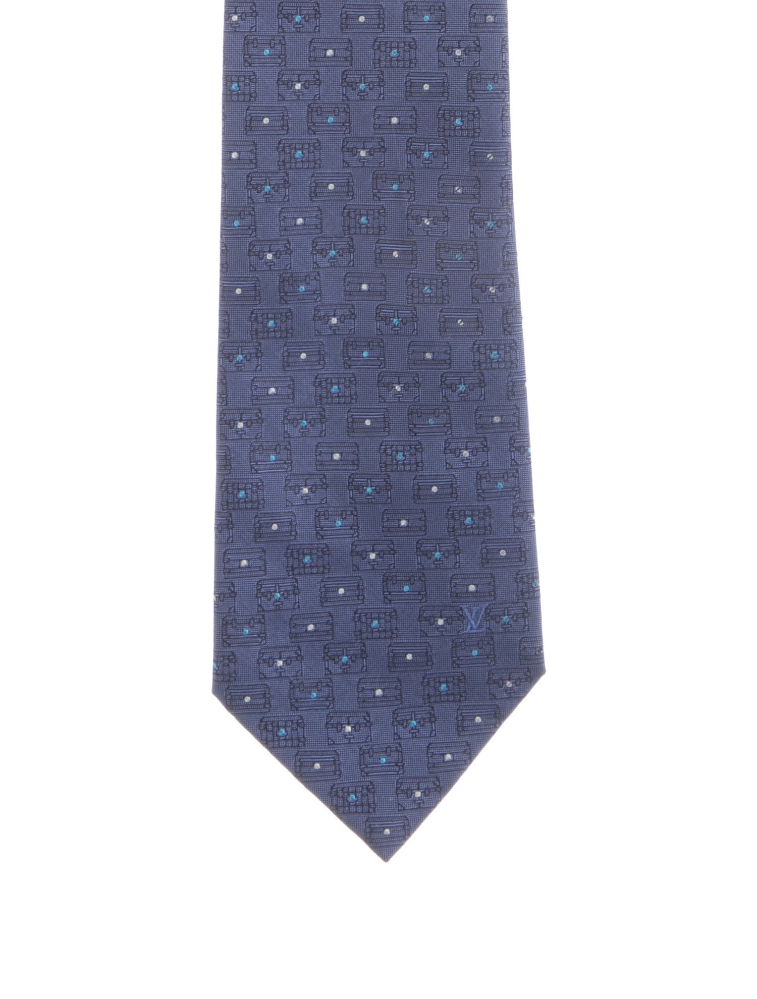 Louis Vuitton pattern silk tie