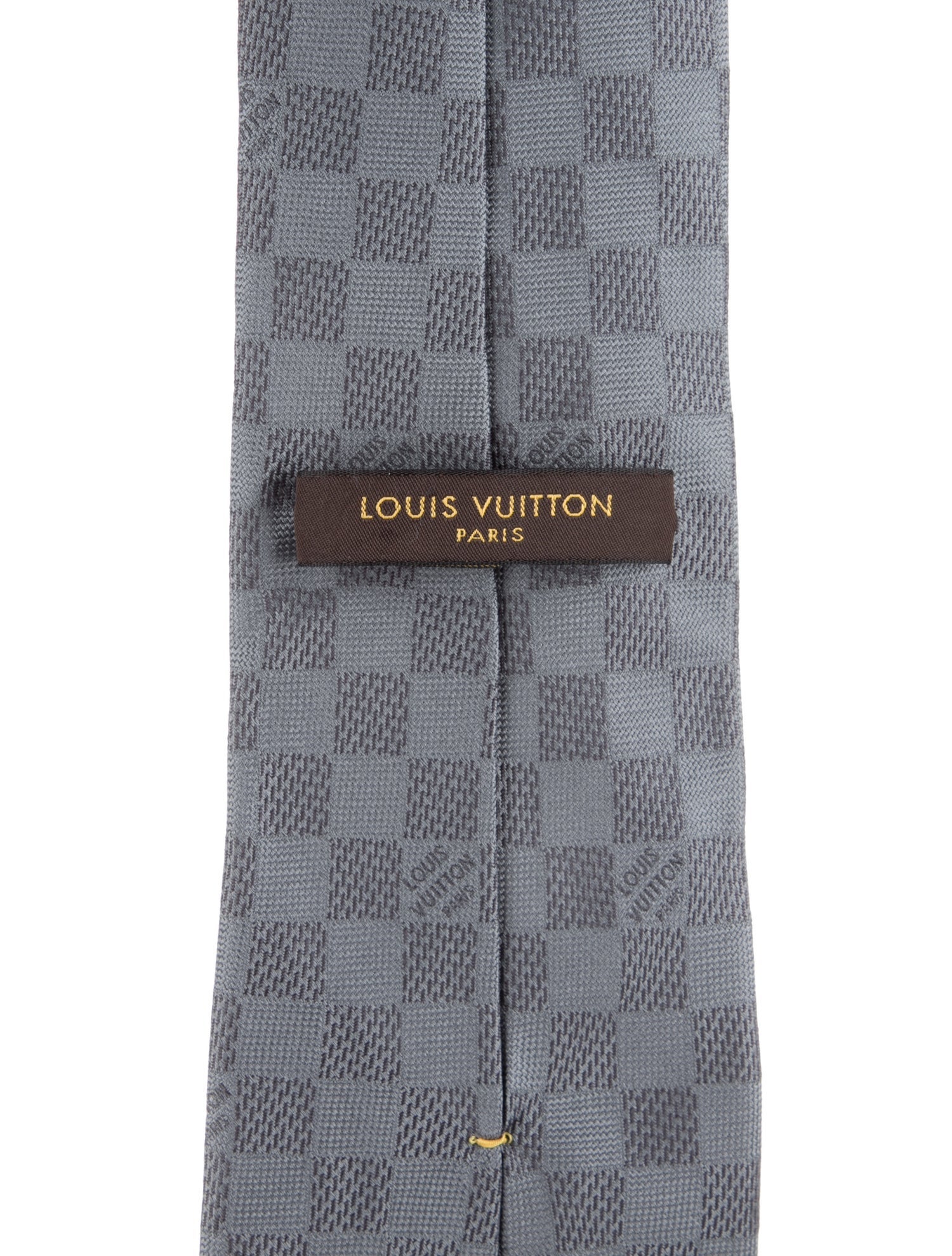 Louis Vuitton Silk Tie With Damier Pattern