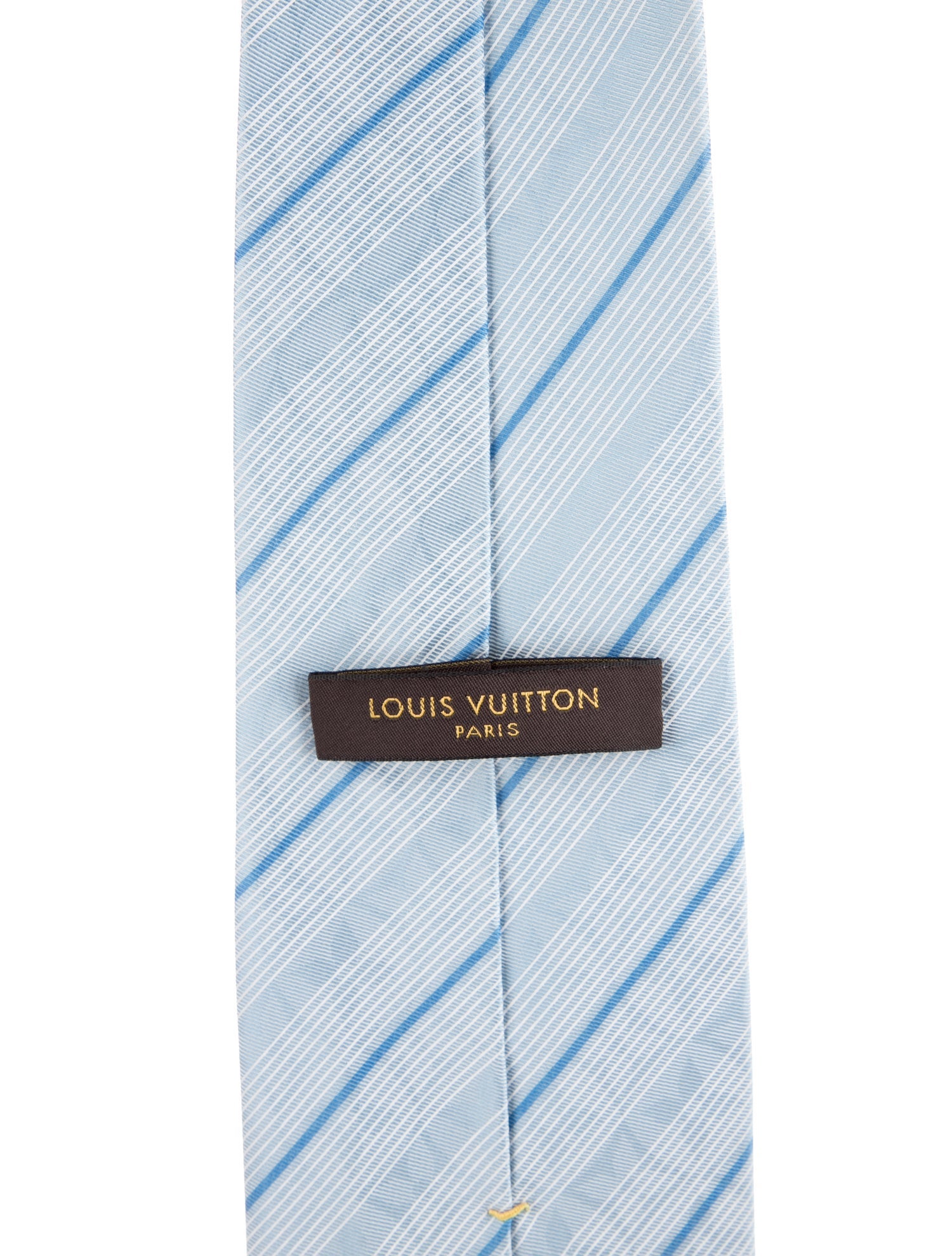 Louis Vuitton striped Silk Tie In Blue Hues