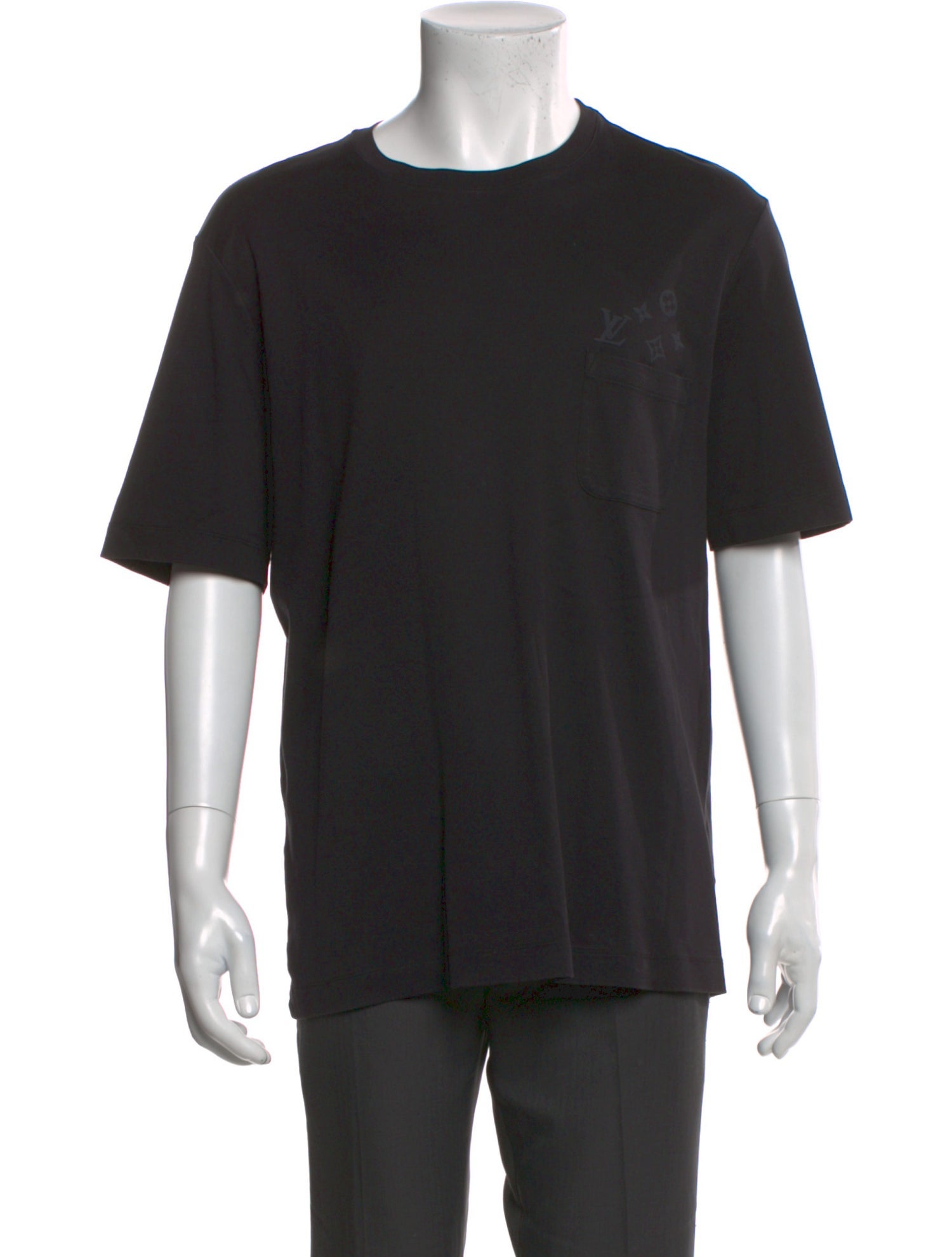 Louis Vuitton Monogram Pattern Crew Neck T-Shirt