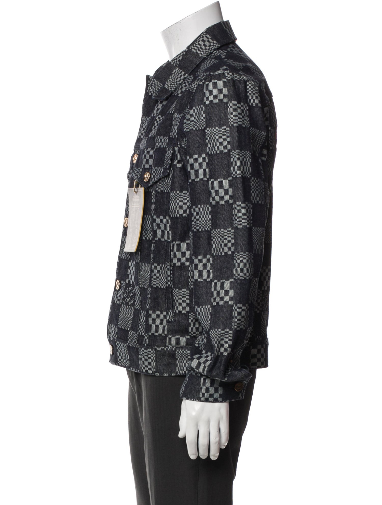 Louis Vuitton 2023 Distorted Damier Virginia is for Lovers Denim Jacket w/ Tags