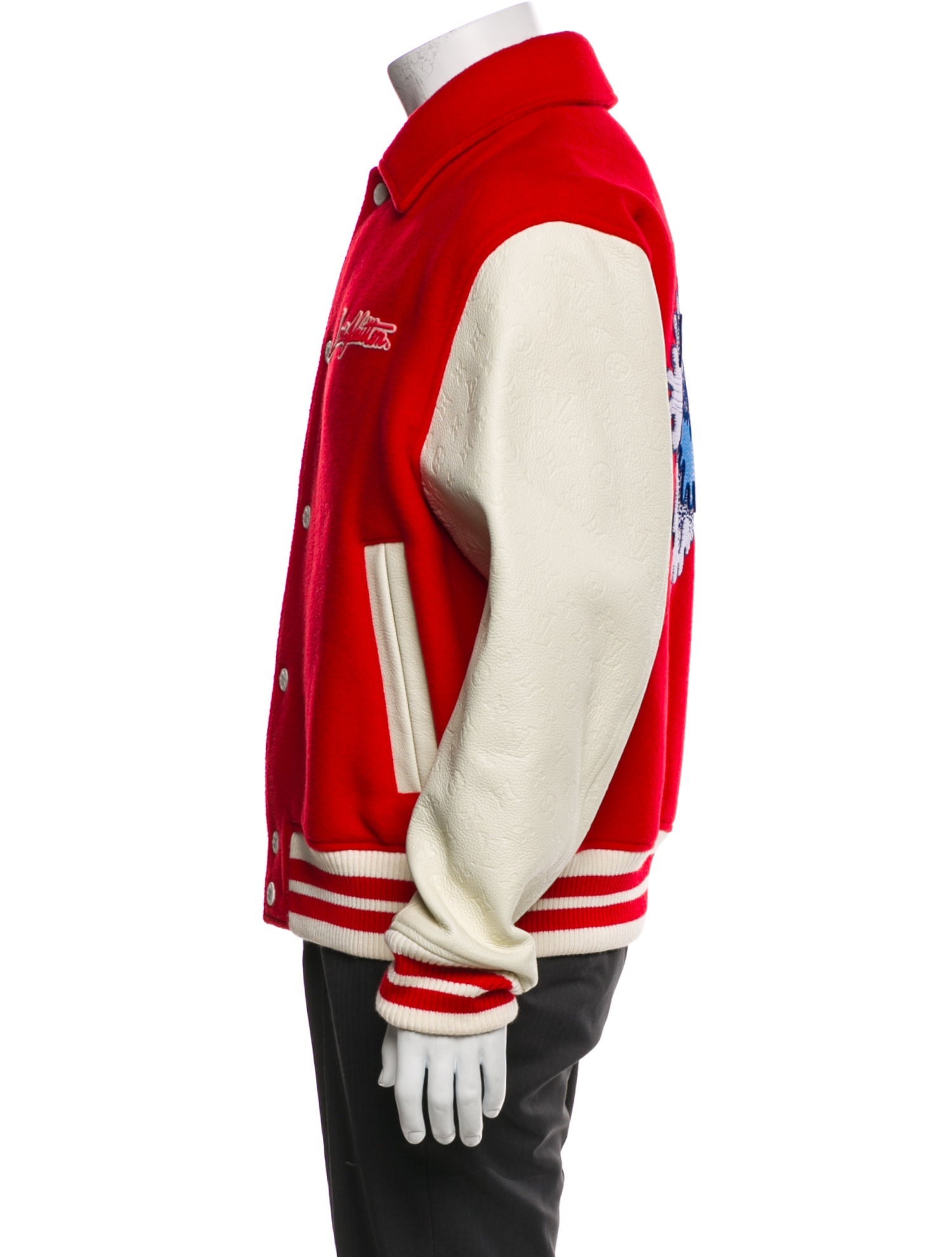 Louis Vuitton 2023 Louis Vuitton x Yayoi Kusama Psychedelic Flower Embroidered Varsity Jacket Varsity Jacket w/ Tags