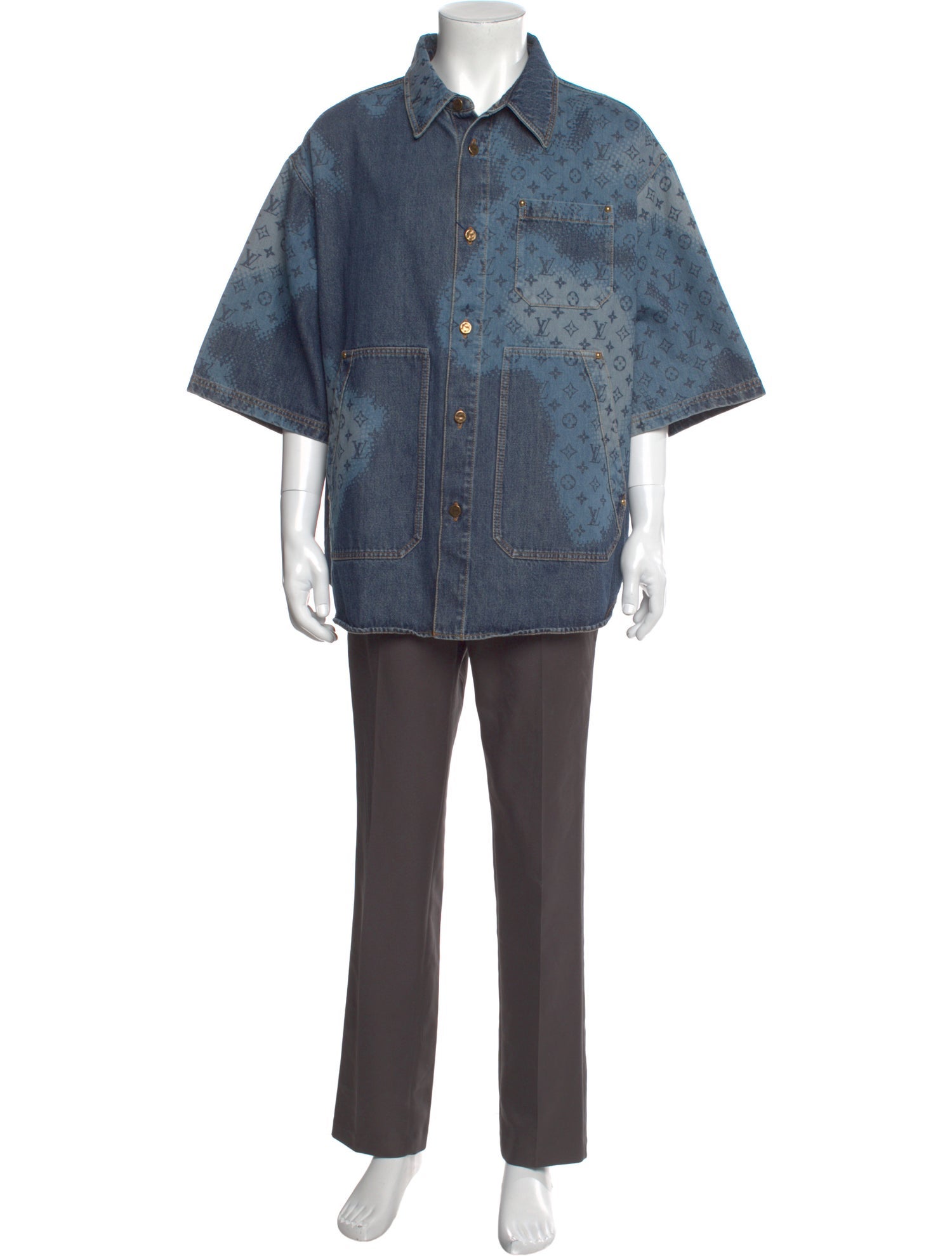 Louis Vuitton 2024 LV Monogram Denim Shirt w/ Tags
