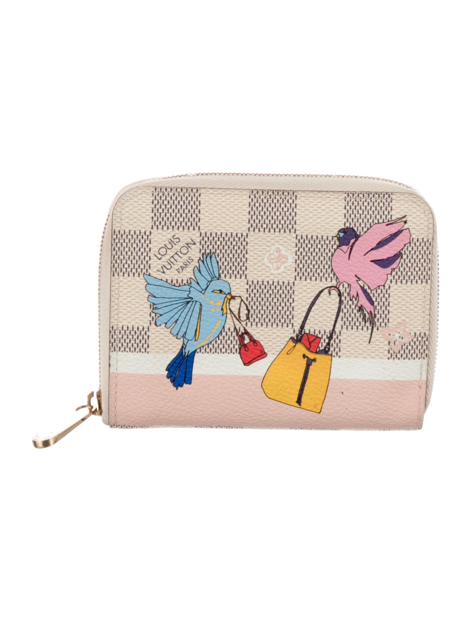 Louis Vuitton Damier Azur Pattern Coated Canvas Zippy Wallet