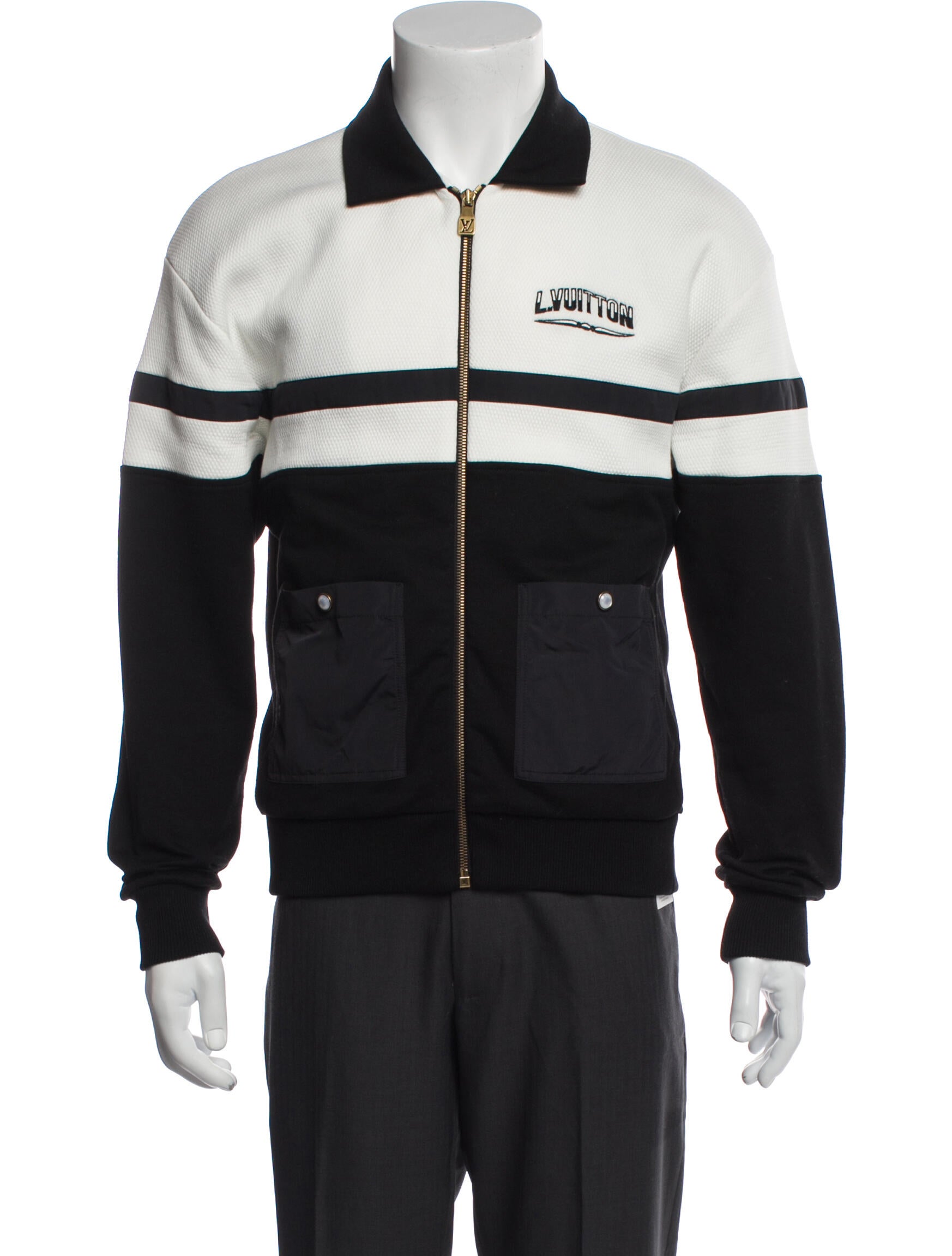 Louis Vuitton 2025 Hybrid Jersey Zip-Up Blouson Bomber Jacket