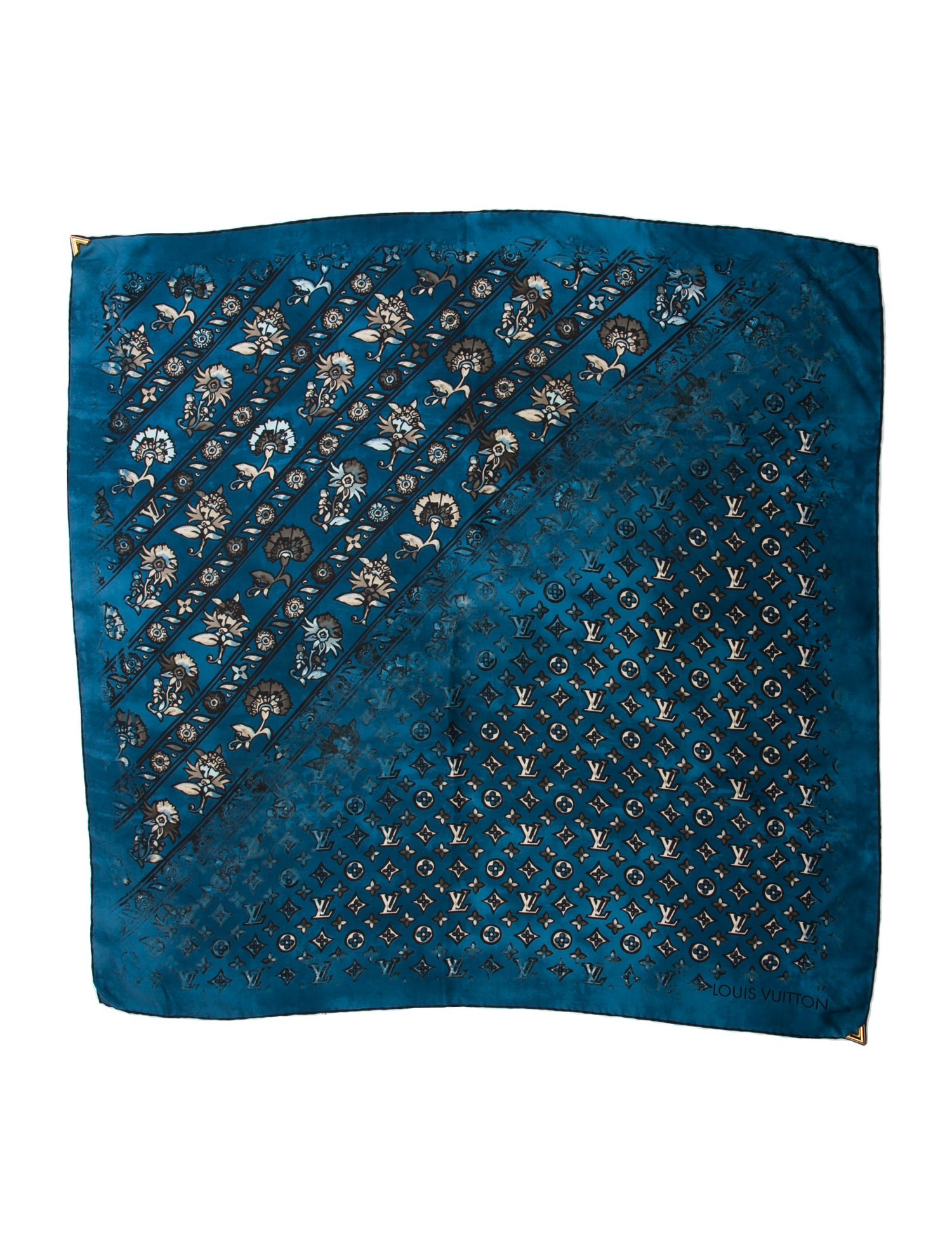 Louis Vuitton Monogram Floral Carré Silk Scarf