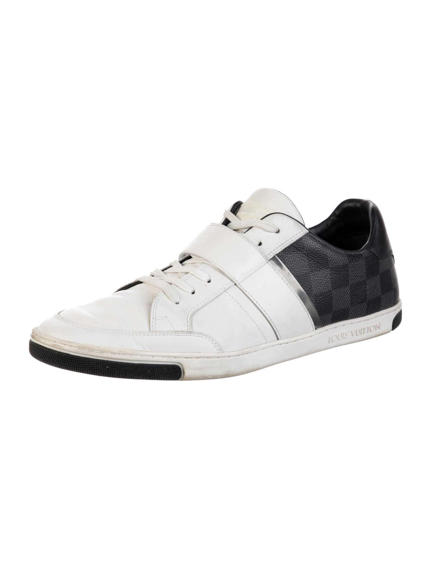 Louis Vuitton Leather Colorblock Pattern Athletic Sneakers