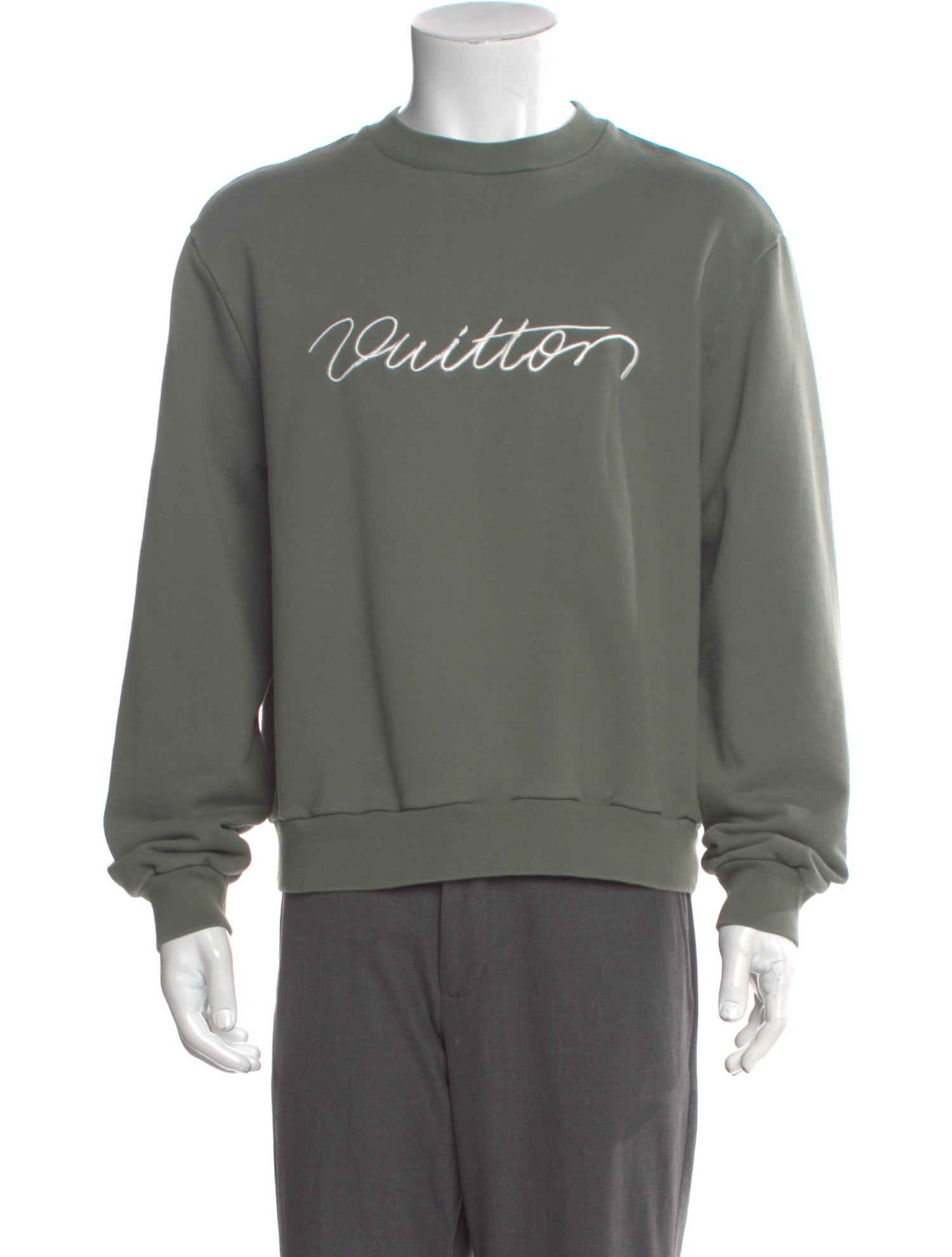 Louis Vuitton 2025 Embroidered Cotton Crewneck Sweatshirt