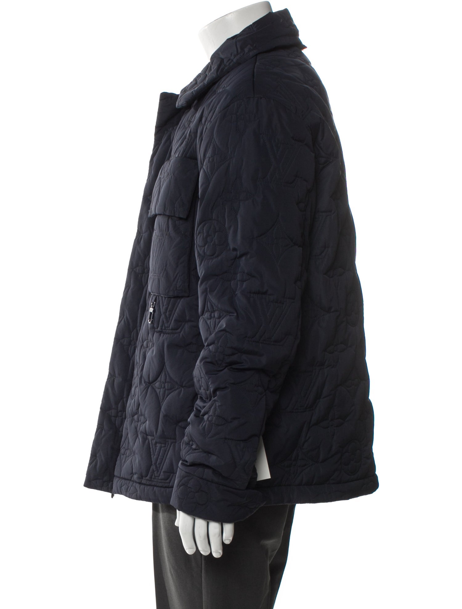 Louis Vuitton 2020 Monogram Giant Pattern Puffer Coat
