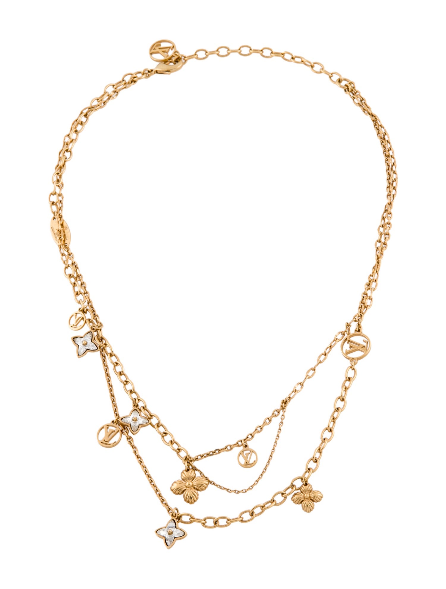 Louis Vuitton Blooming Strass Double Strand Necklace
