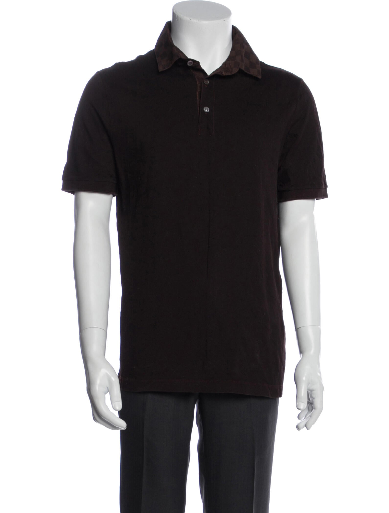 Louis Vuitton 2011 Damier Ebene Pattern Polo Shirt