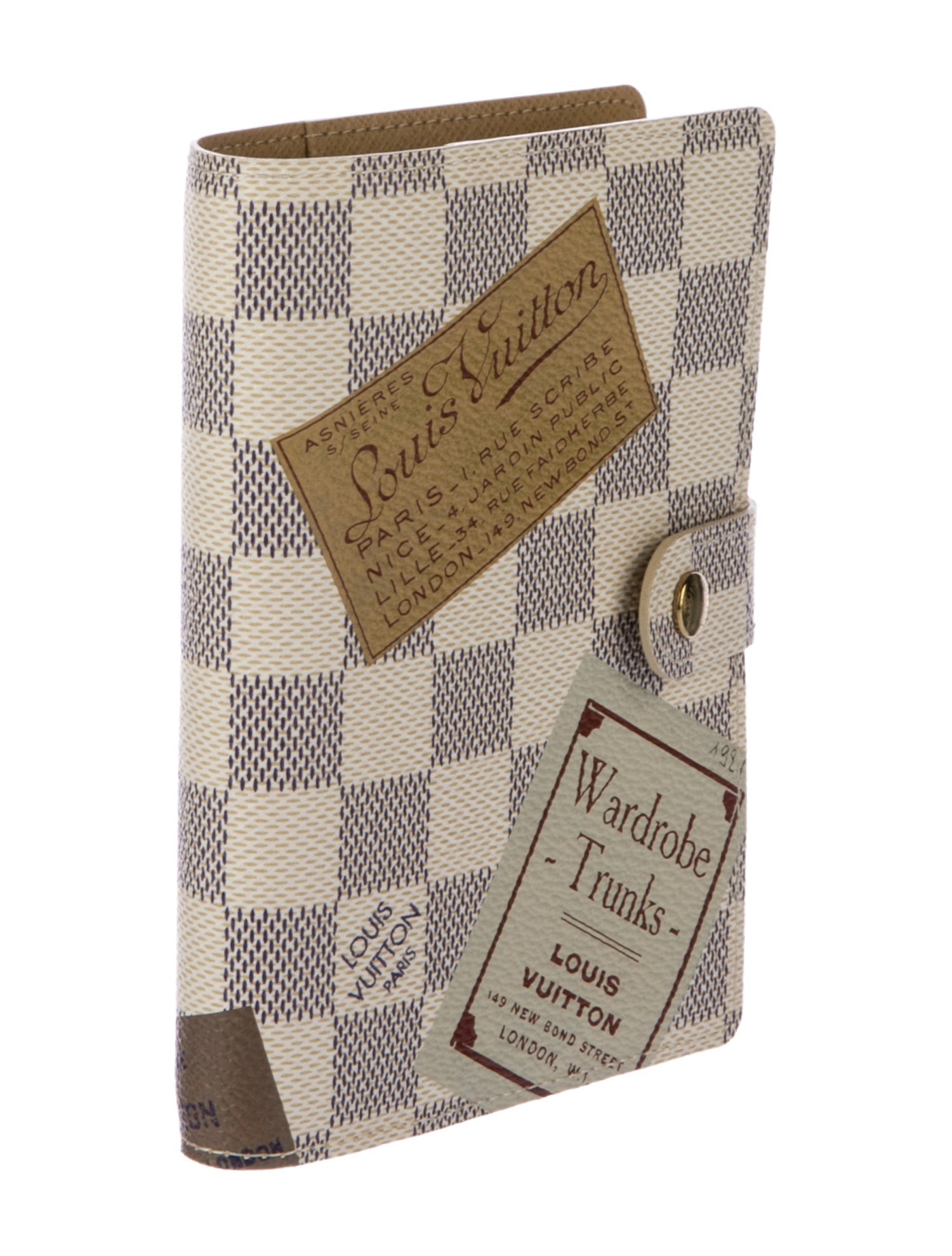 Louis Vuitton Damier Azur Trunk & Labels Small Ring Agenda
