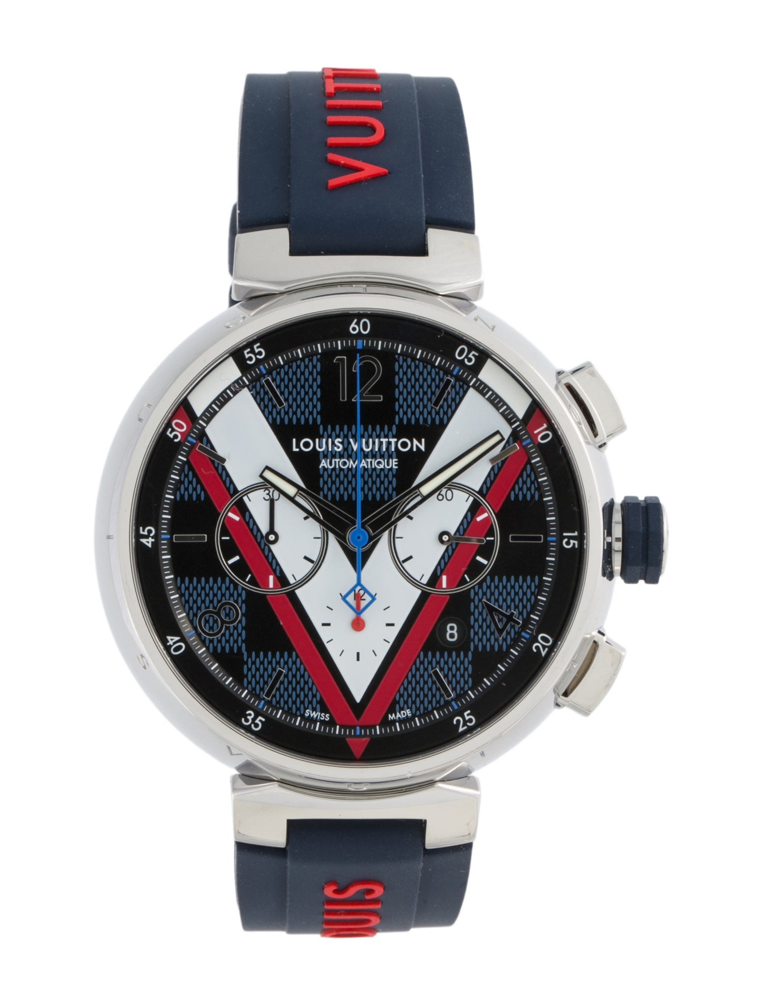 Louis Vuitton Tambour Damier Cobalt Watch