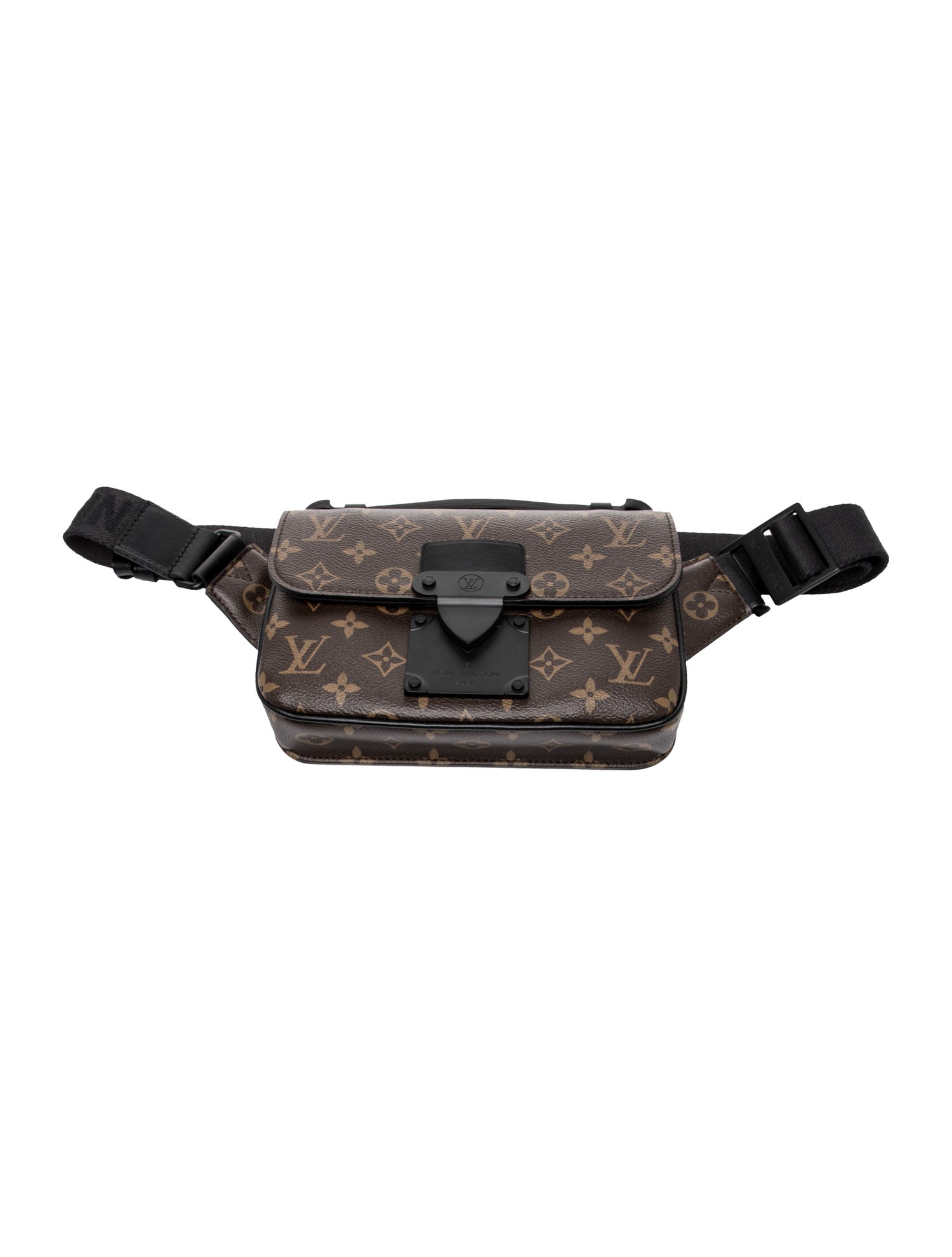 Louis Vuitton LV Monogram Macassar S Lock Sling Bag