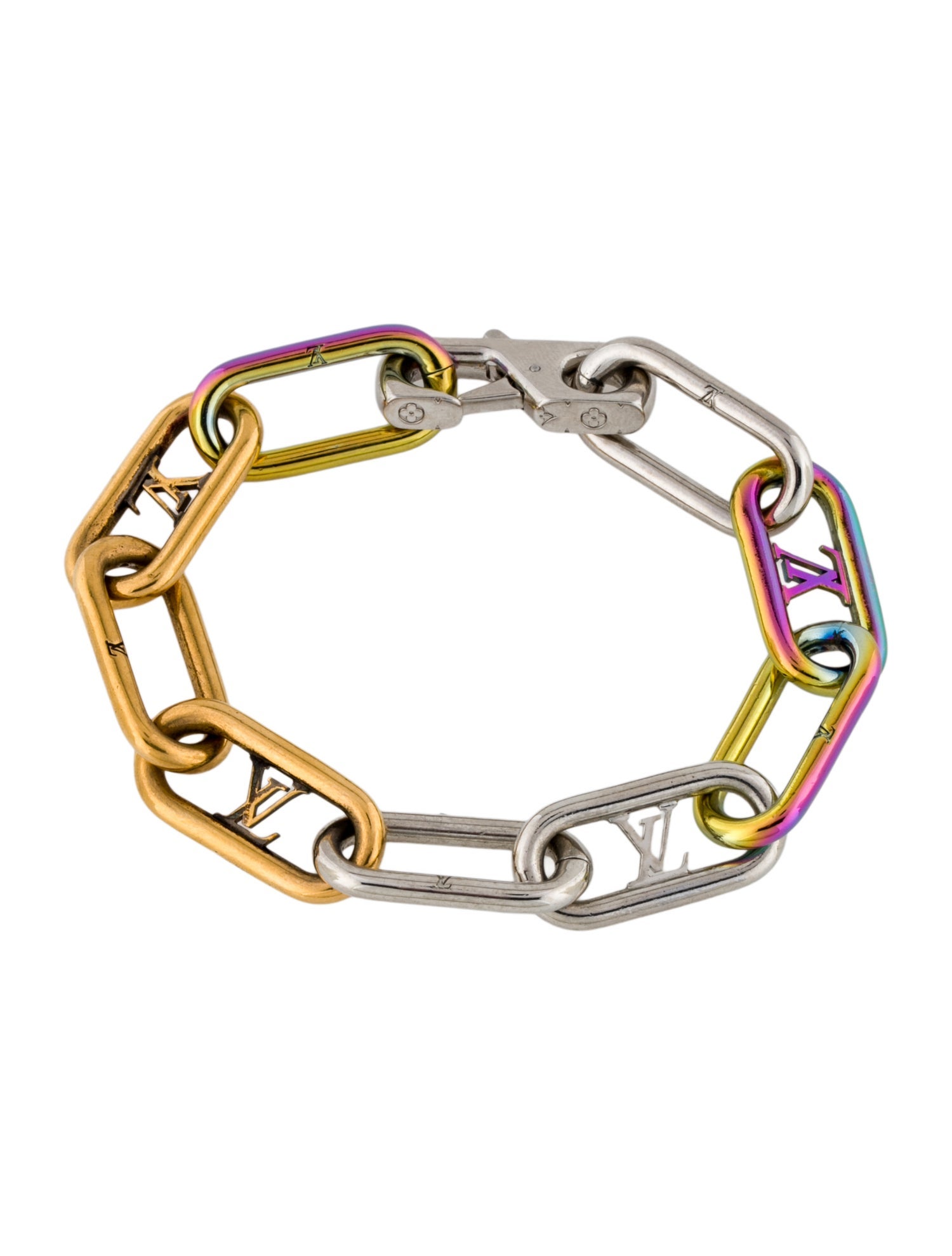 Louis Vuitton Multicolored Monogram Chain Link Bracelet
