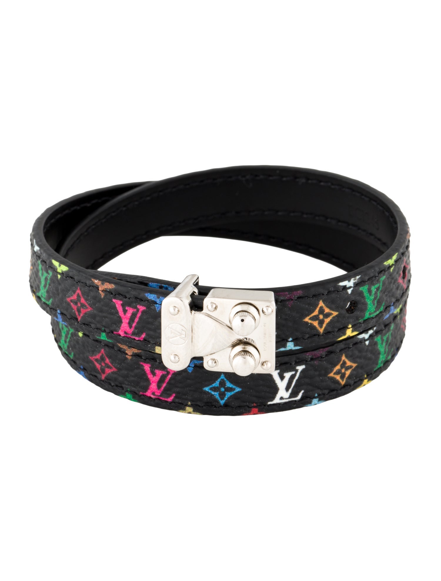 Louis Vuitton Leather x TM LV Signature Wrap Bracelet