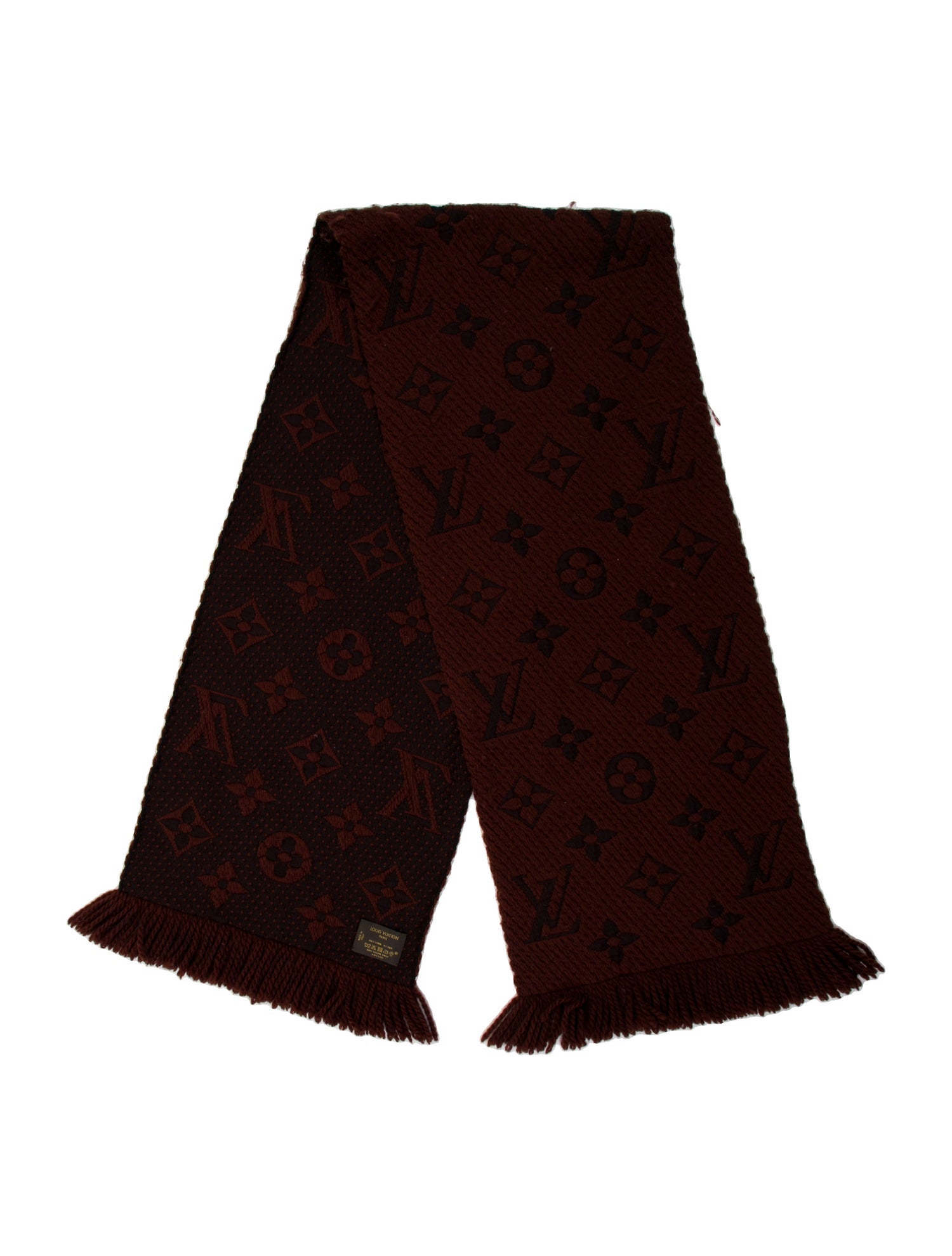 Louis Vuitton Wool Monogram Pattern Scarf