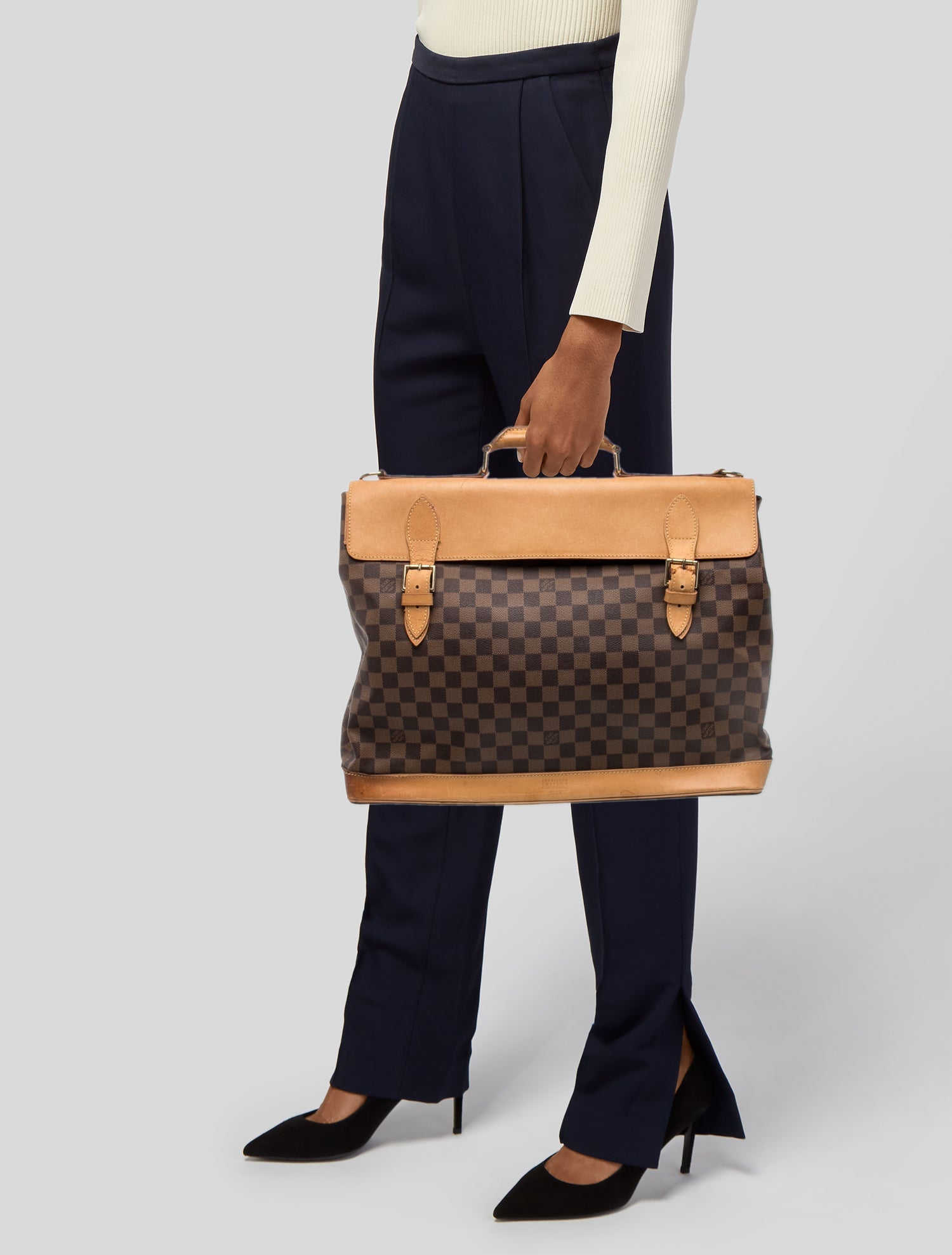 Louis Vuitton Damier Ebene Sac Chasse Hunting Bag