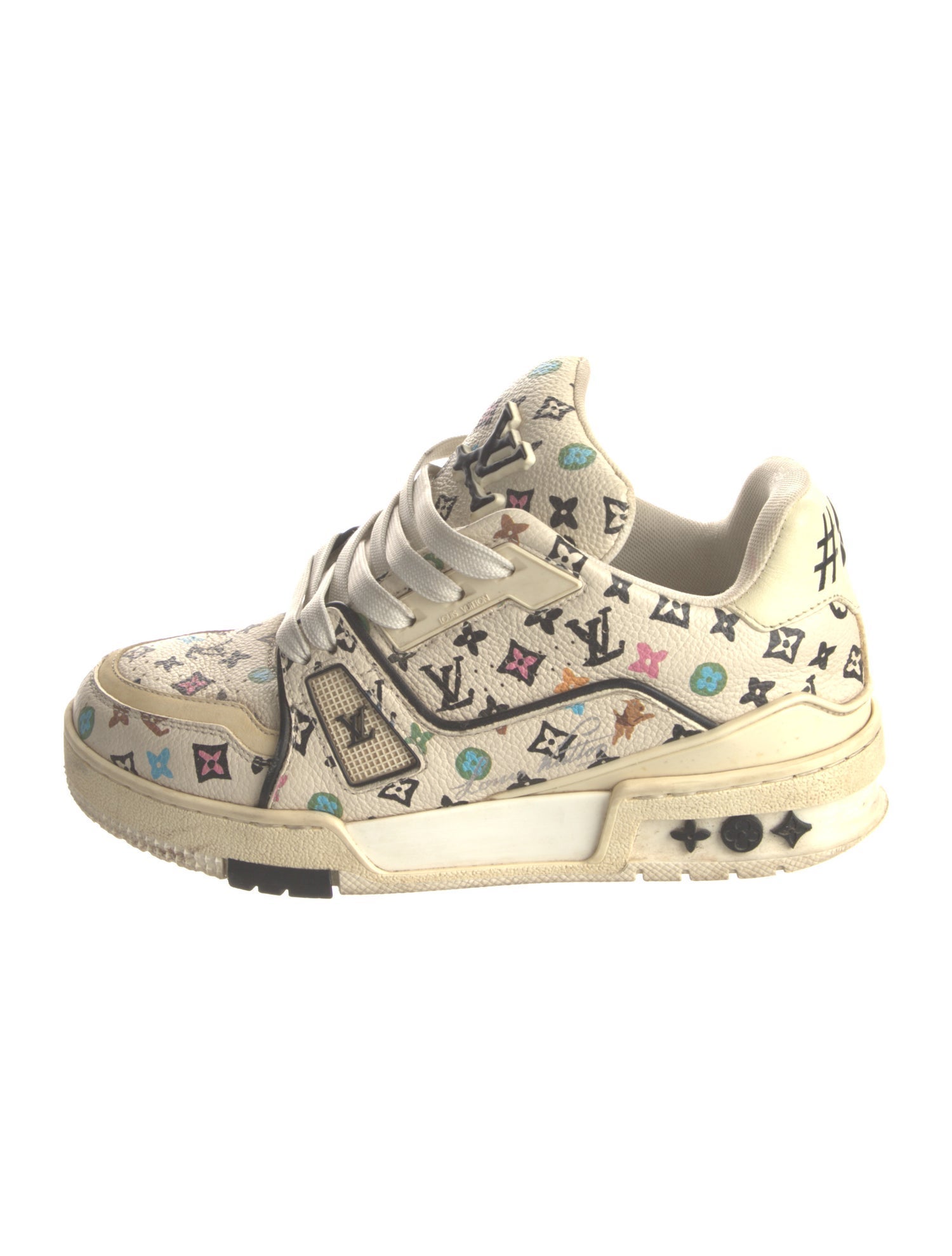 Louis Vuitton Leather Printed Sneakers