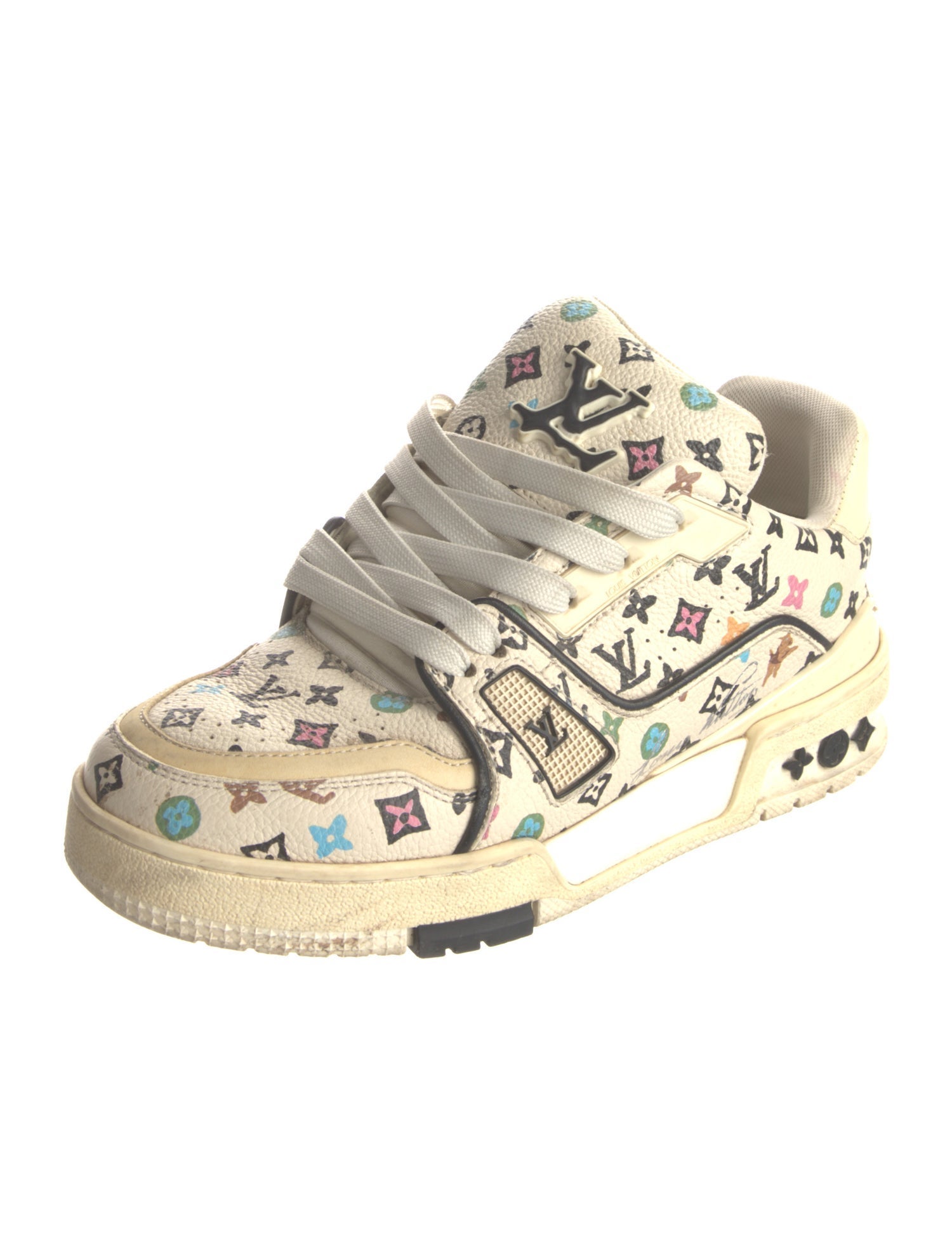 Louis Vuitton Leather Printed Sneakers