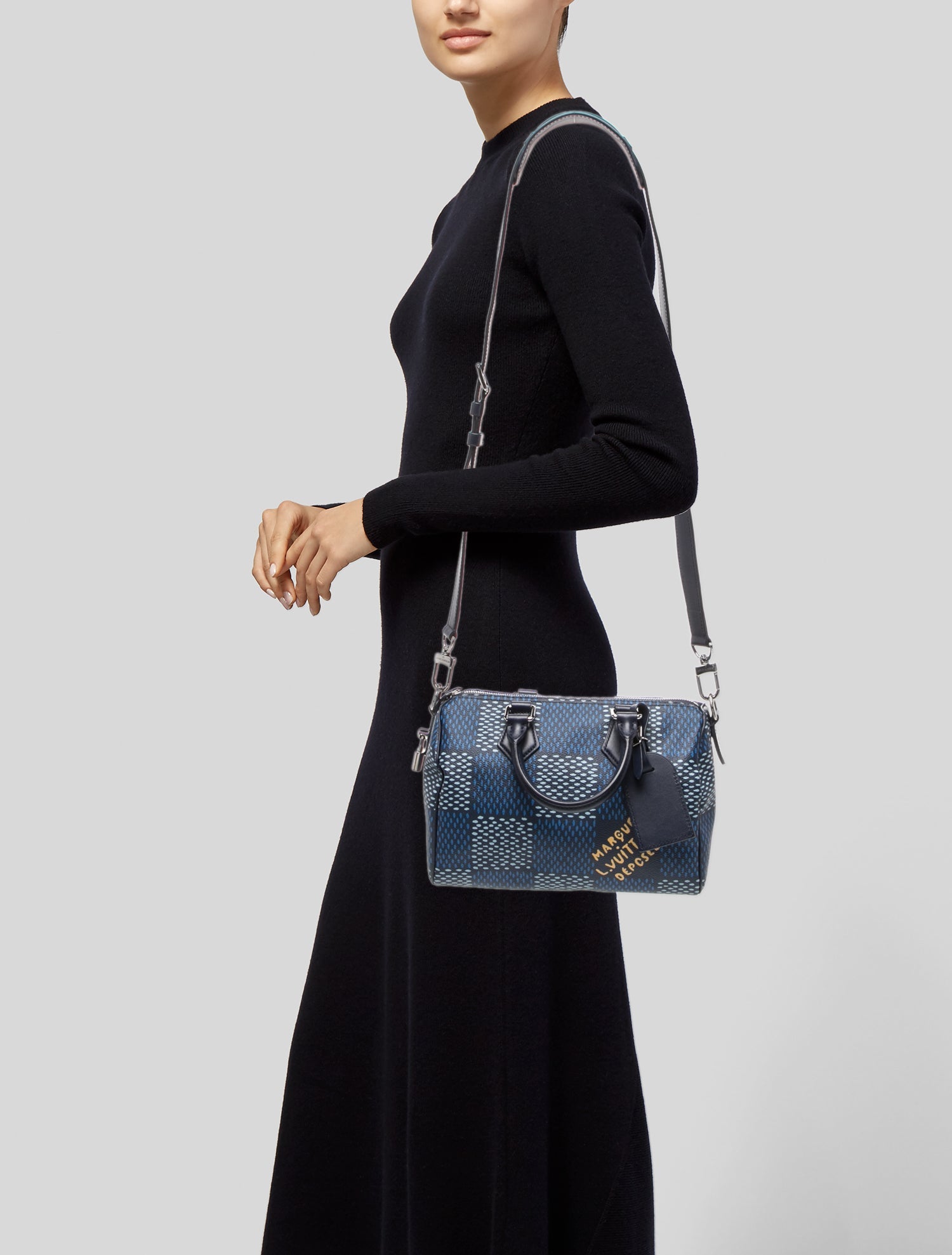 Louis Vuitton Coated Canvas Speedy Bandouliere 25