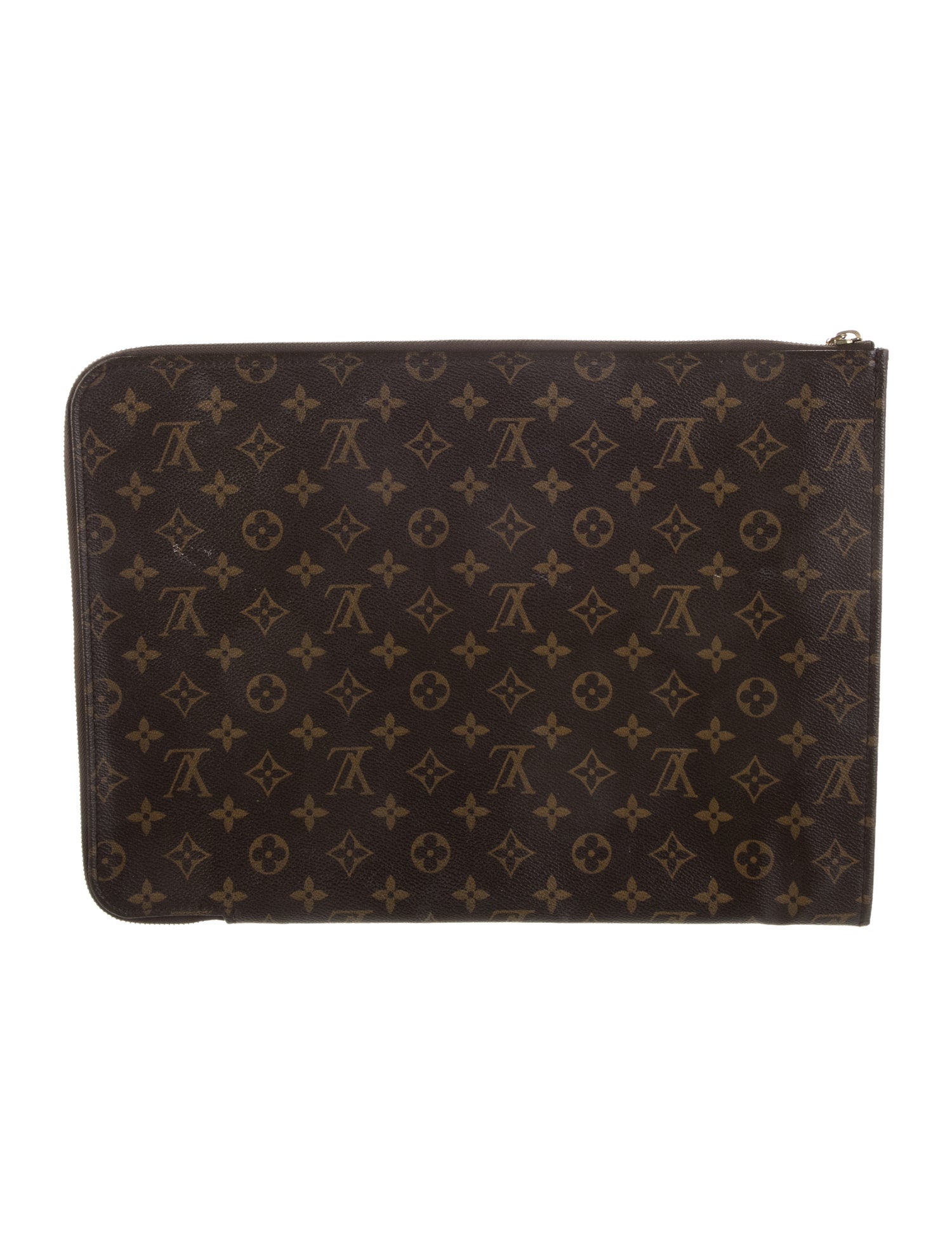 Louis Vuitton Leather Monogram Laptop Case