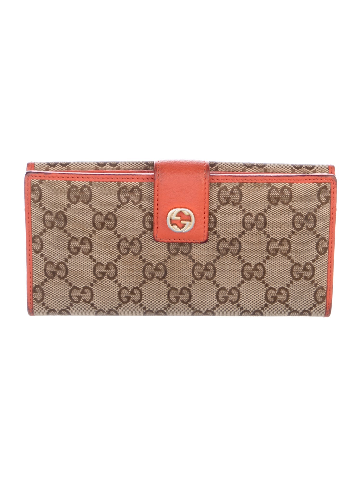 Gucci Interlocking G Continental GG Canvas French Purse