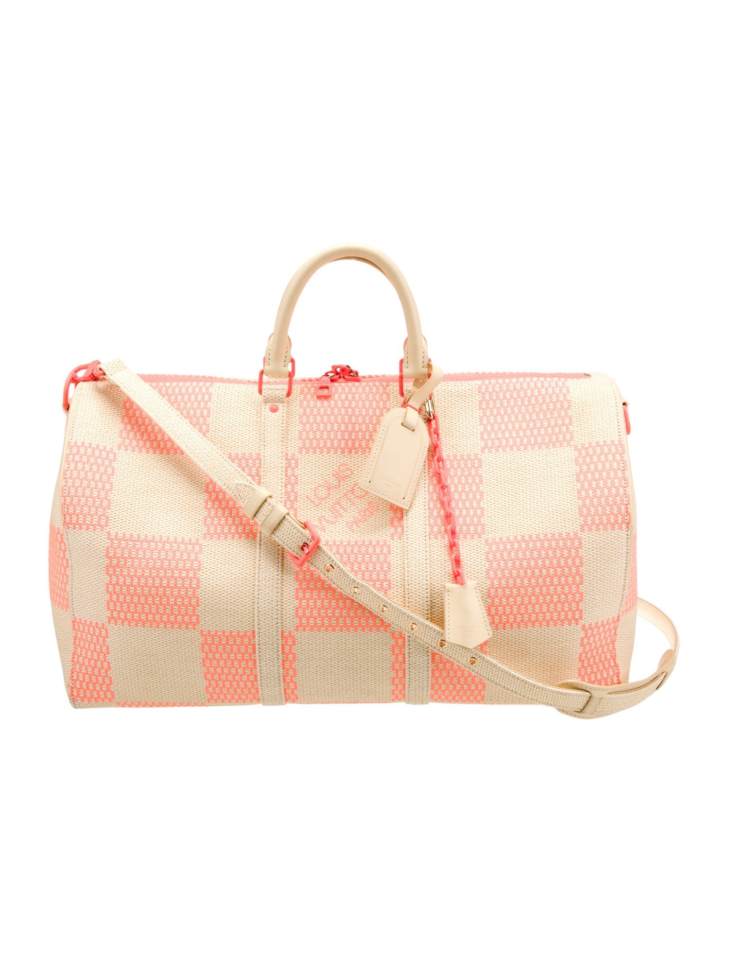 Louis Vuitton 2021 Damier Raffia Keepall Bandoulière 55