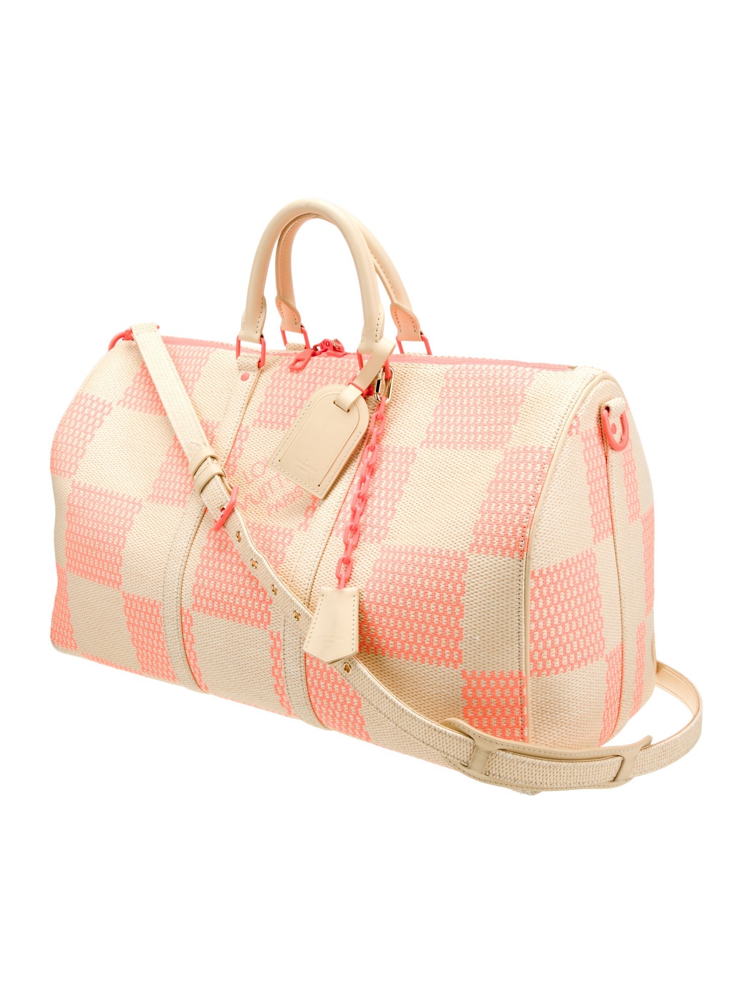 Louis Vuitton 2021 Damier Raffia Keepall Bandoulière 55