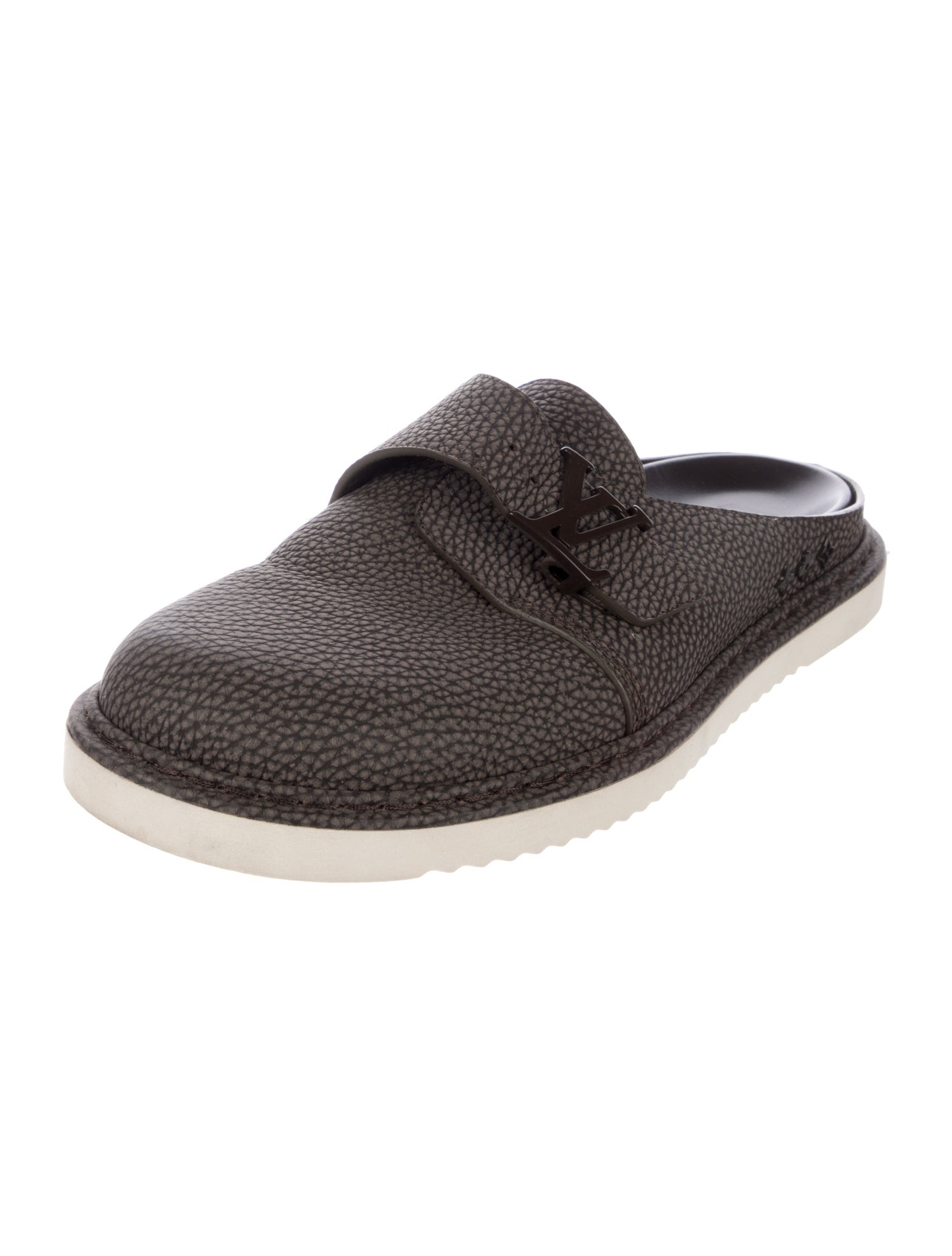 Louis Vuitton Embossed Leather Slippers