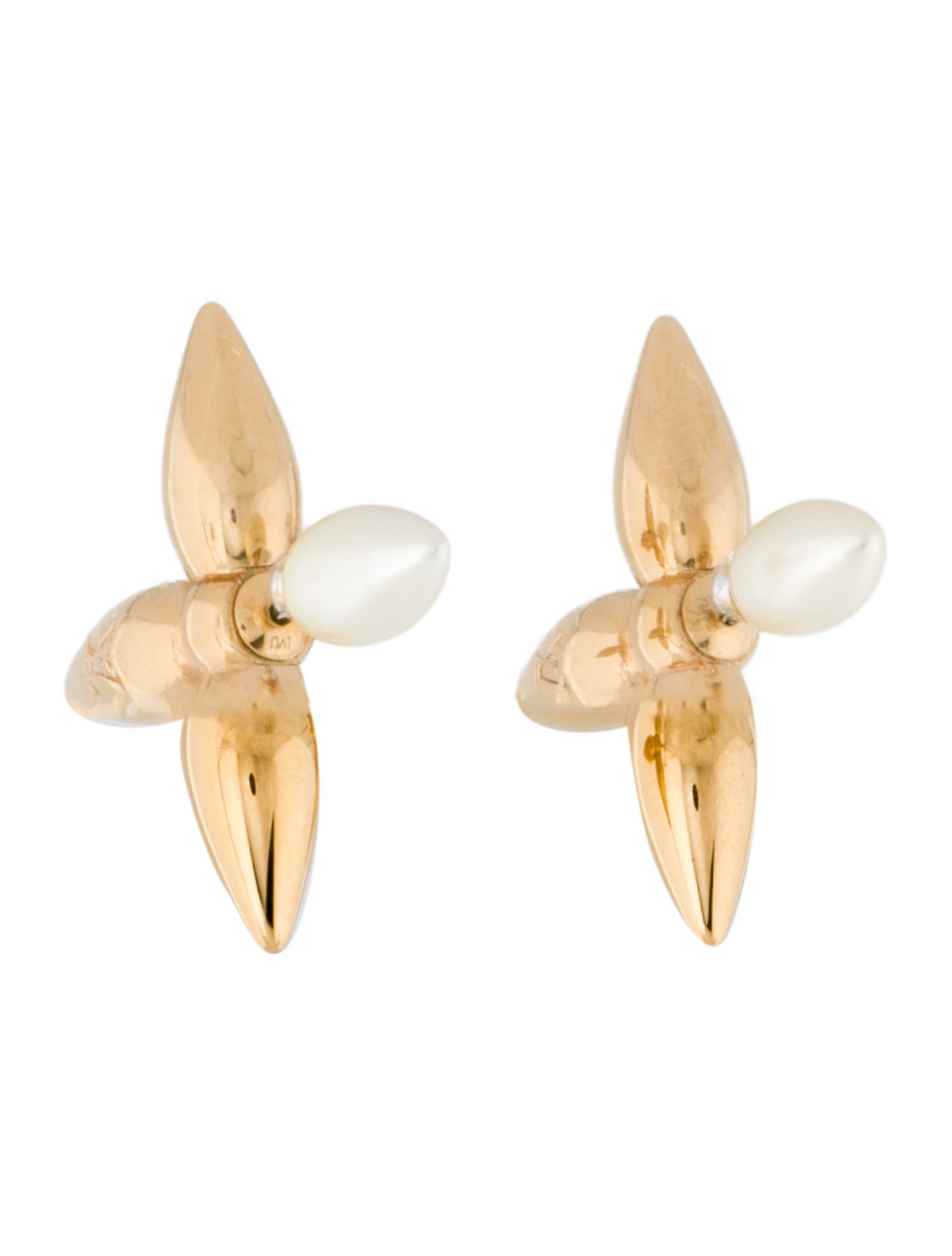 Louis Vuitton Faux Pearl Louisette Stud Earrings