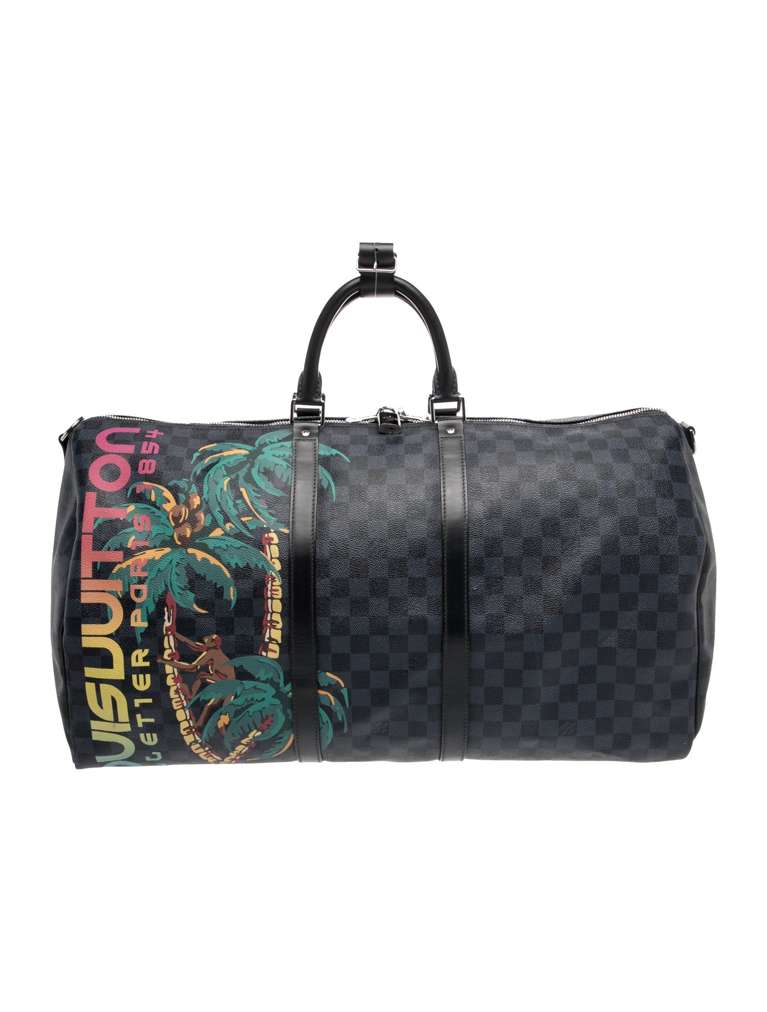 Louis Vuitton Damier Cobalt Jungle Keepall Bandouliere 55