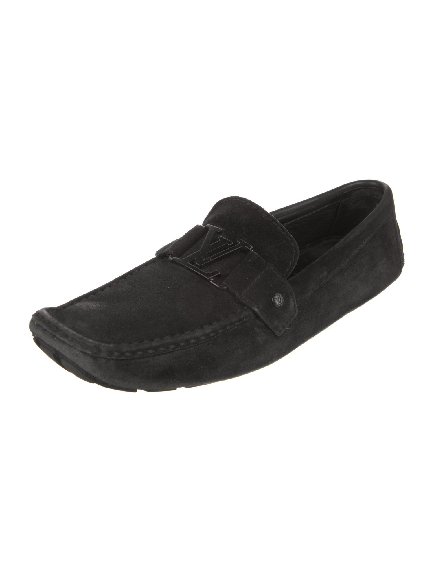 Louis Vuitton LV Monogram Suede Moccasins
