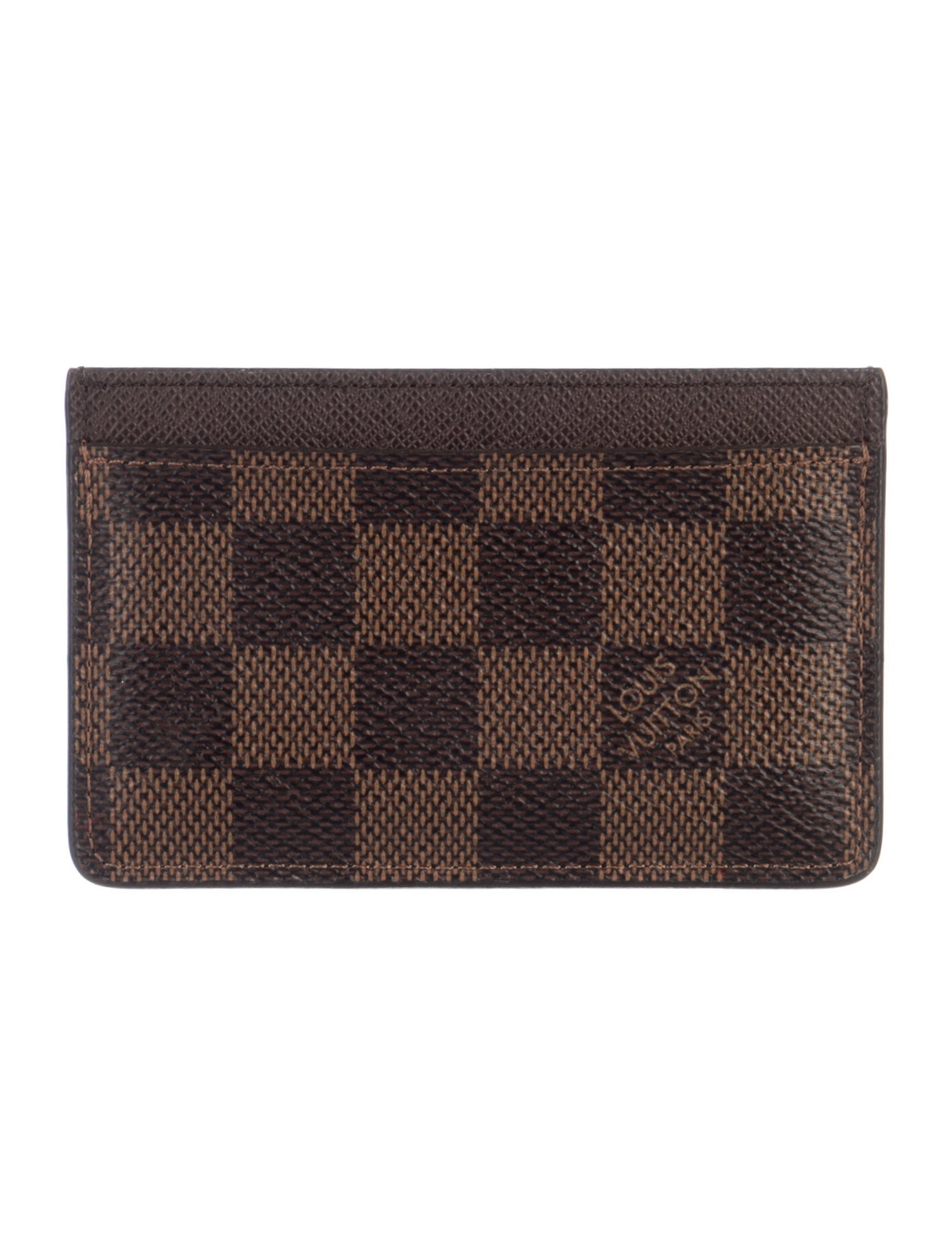 Louis Vuitton Damier Ebene Pattern Coated Canvas Card Case