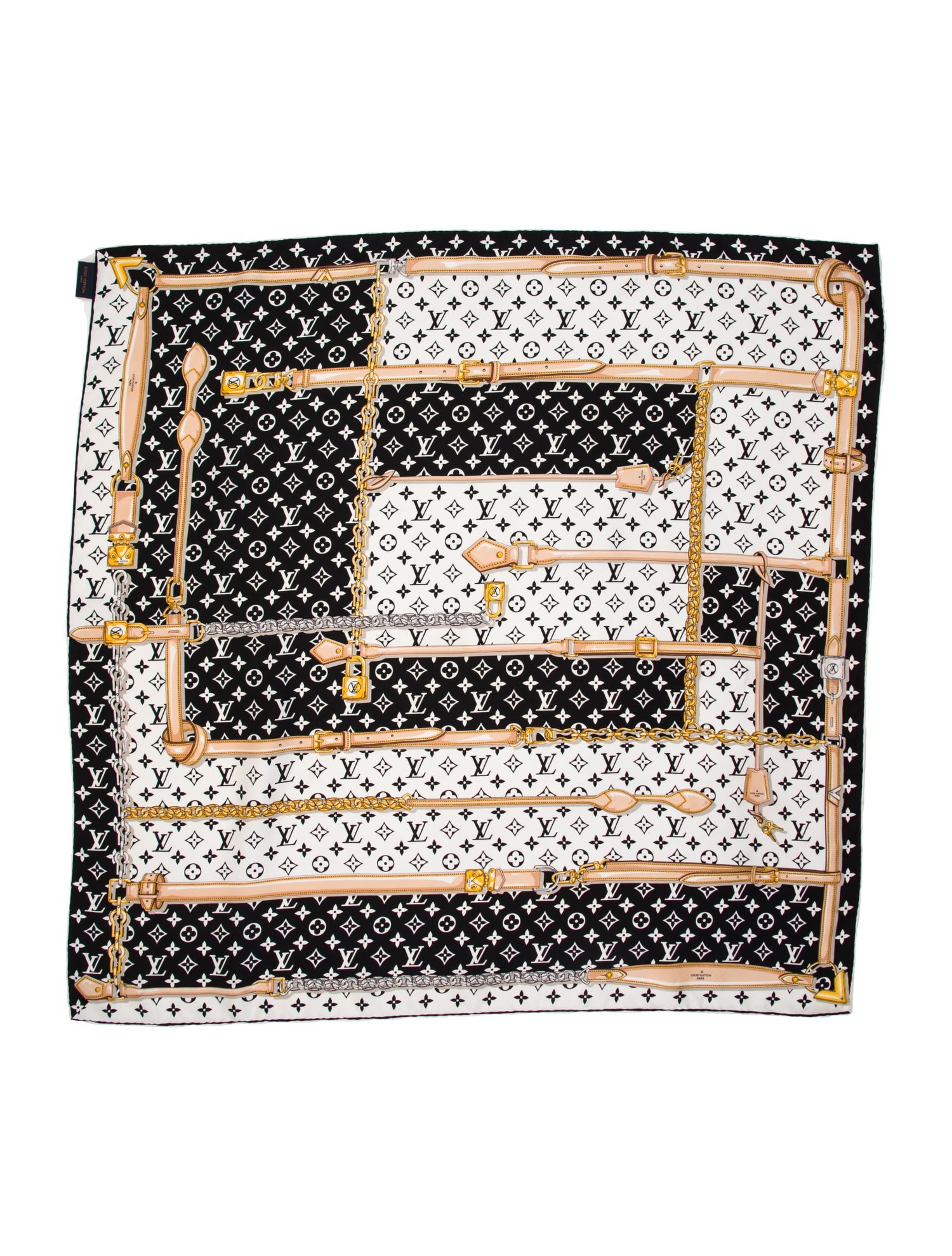 Louis Vuitton Monogram Confidential Square Silk Scarf