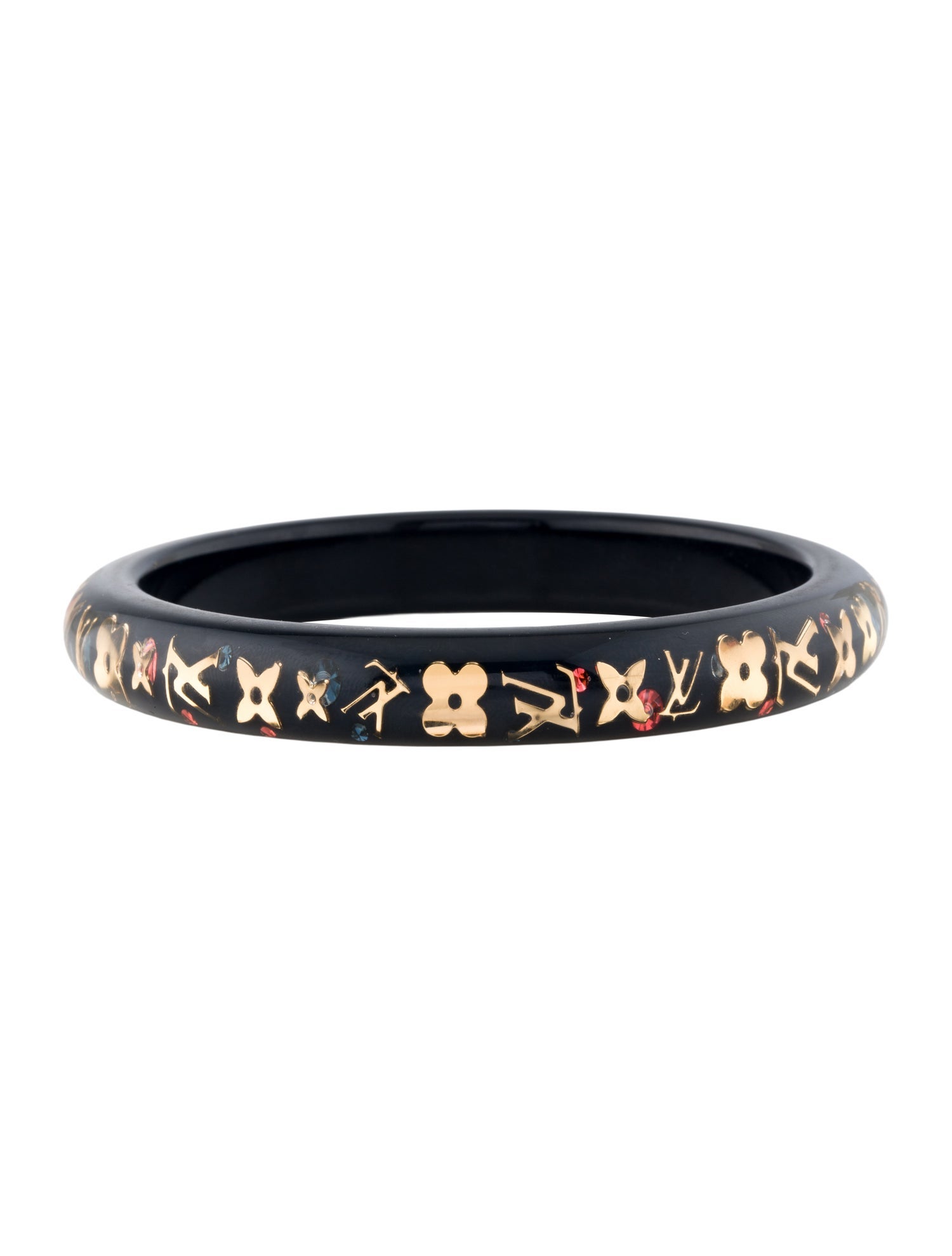 Louis Vuitton Resin & Crystal Inclusion Narrow Bangle Bracelet