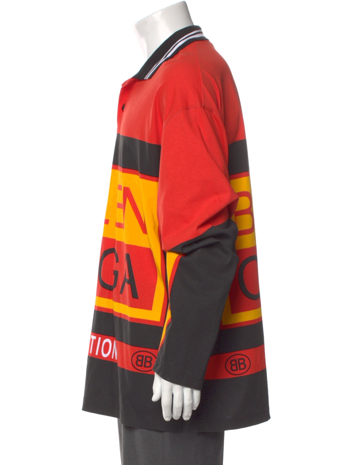 Balenciaga 2017 Graphic Print Polo Shirt