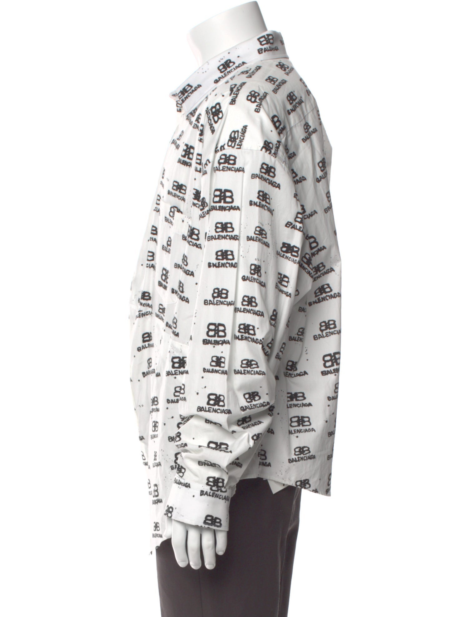 Balenciaga 2022 Monogram Pattern Shirt