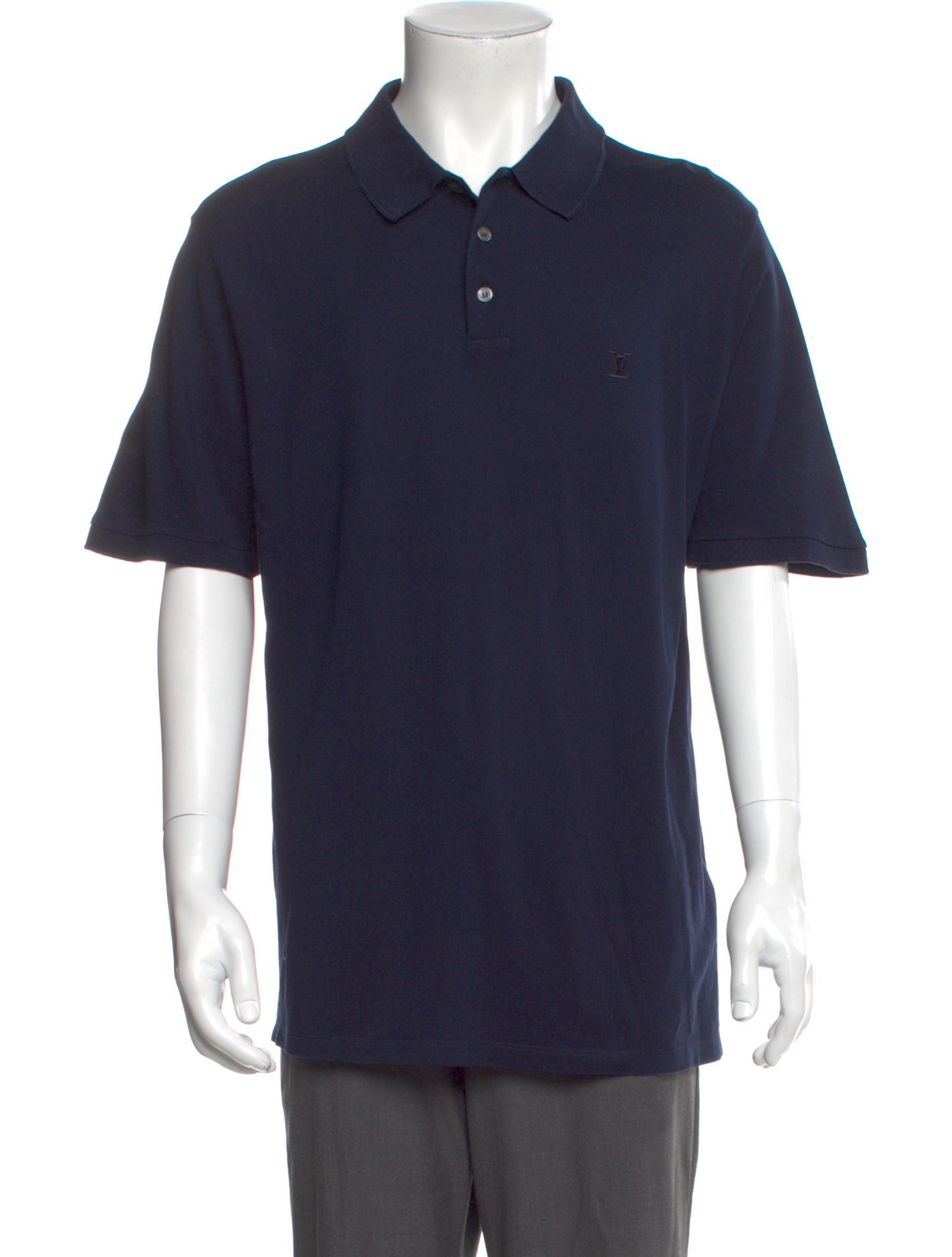 Louis Vuitton Signature Logo Crew Neck Polo Shirt