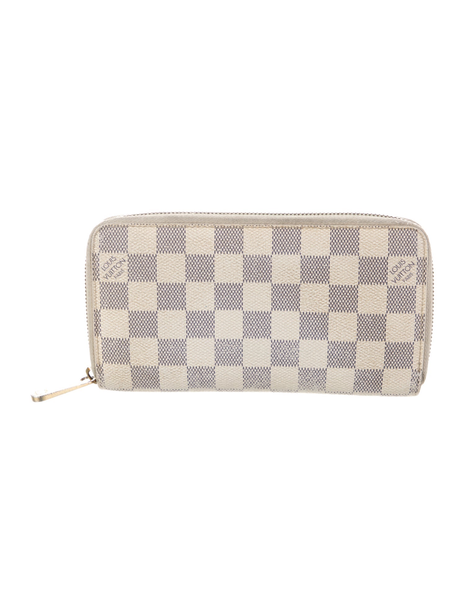 Louis Vuitton Damier Azur Pattern Coated Canvas Zippy Wallet